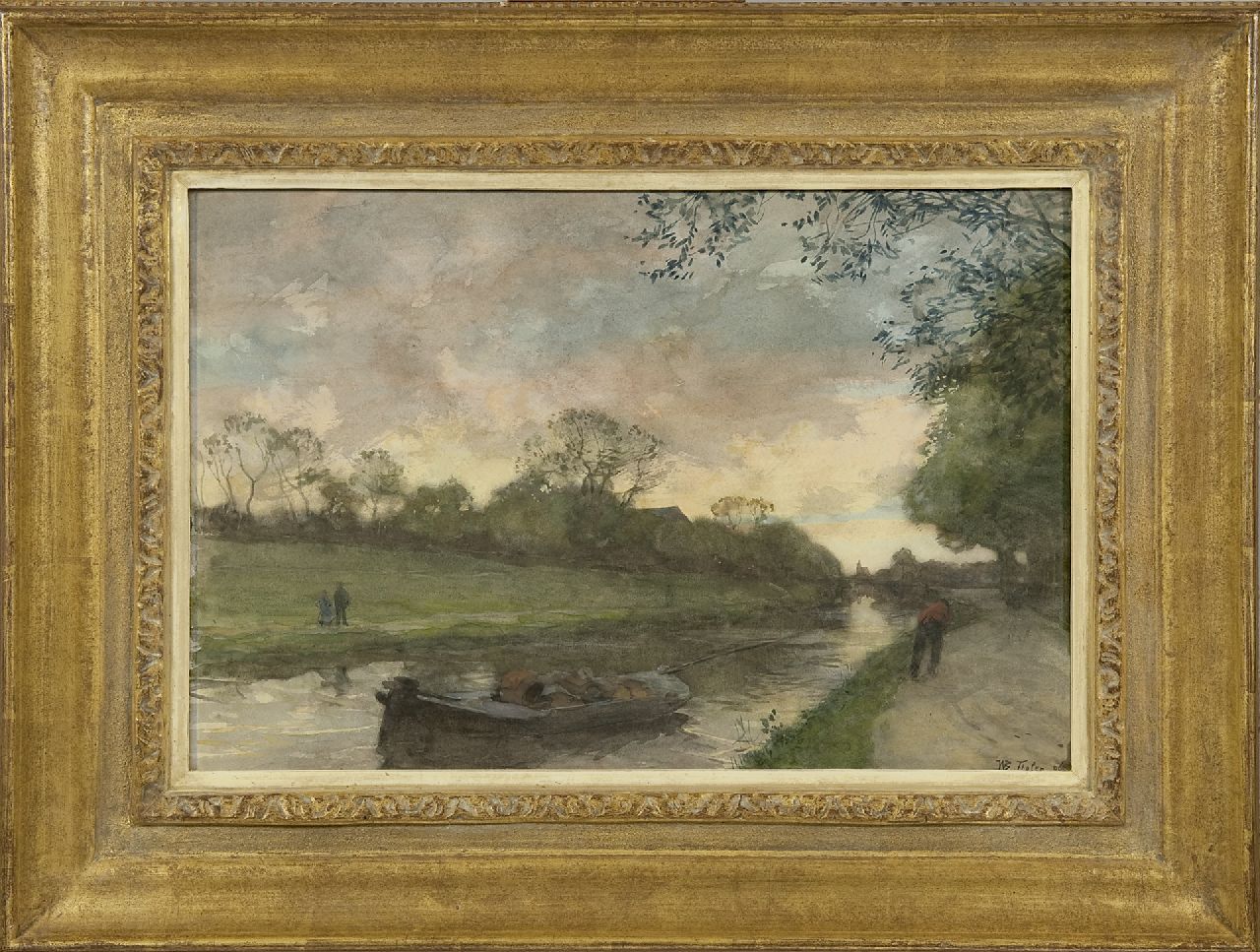 Tholen W.B. | Willem Bastiaan Tholen | Aquarellen en tekeningen te koop aangeboden | Schuit op het Kanaal bij Scheveningen, aquarel en gouache op papier 30,0 x 44,5 cm, gesigneerd rechtsonder en gedateerd '06 Tholen W.B. | Willem Bastiaan Tholen | Aquarellen en tekeningen te koop aangeboden | Schuit op het Kanaal bij Scheveningen, aquarel en gouache op papier 30,0 x 44,5 cm, gesigneerd rechtsonder en gedateerd '06
