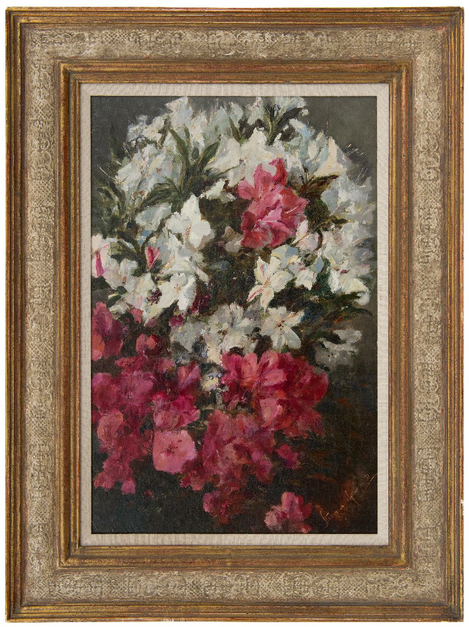 Storm van 's-Gravesande C.N. | Carel Nicolaas Storm van 's-Gravesande | Schilderijen te koop aangeboden | Azalea's, olieverf op doek 50,0 x 33,0 cm, gesigneerd rechtsonder en te dateren 1874 Storm van 's-Gravesande C.N. | Carel Nicolaas Storm van 's-Gravesande | Schilderijen te koop aangeboden | Azalea's, olieverf op doek 50,0 x 33,0 cm, gesigneerd rechtsonder en te dateren 1874