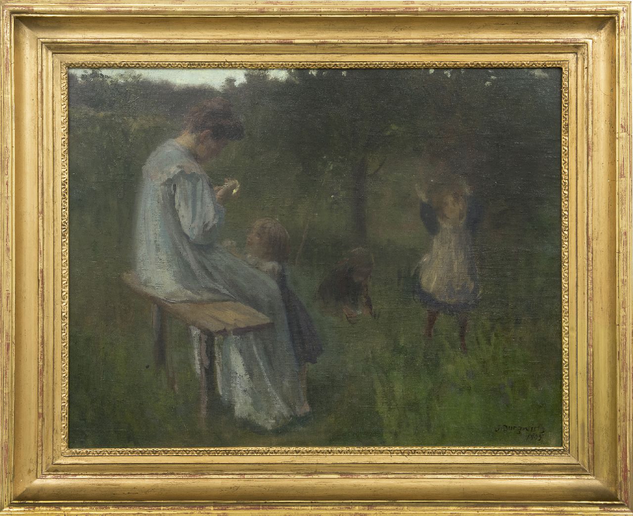 Jungwirth J. | Joseph Jungwirth, Moeder met spelende kinderen, olieverf op doek 62,8 x 79,4 cm, gesigneerd rechtsonder en gedateerd 1905 Jungwirth J. | Joseph Jungwirth, Moeder met spelende kinderen, olieverf op doek 62,8 x 79,4 cm, gesigneerd rechtsonder en gedateerd 1905