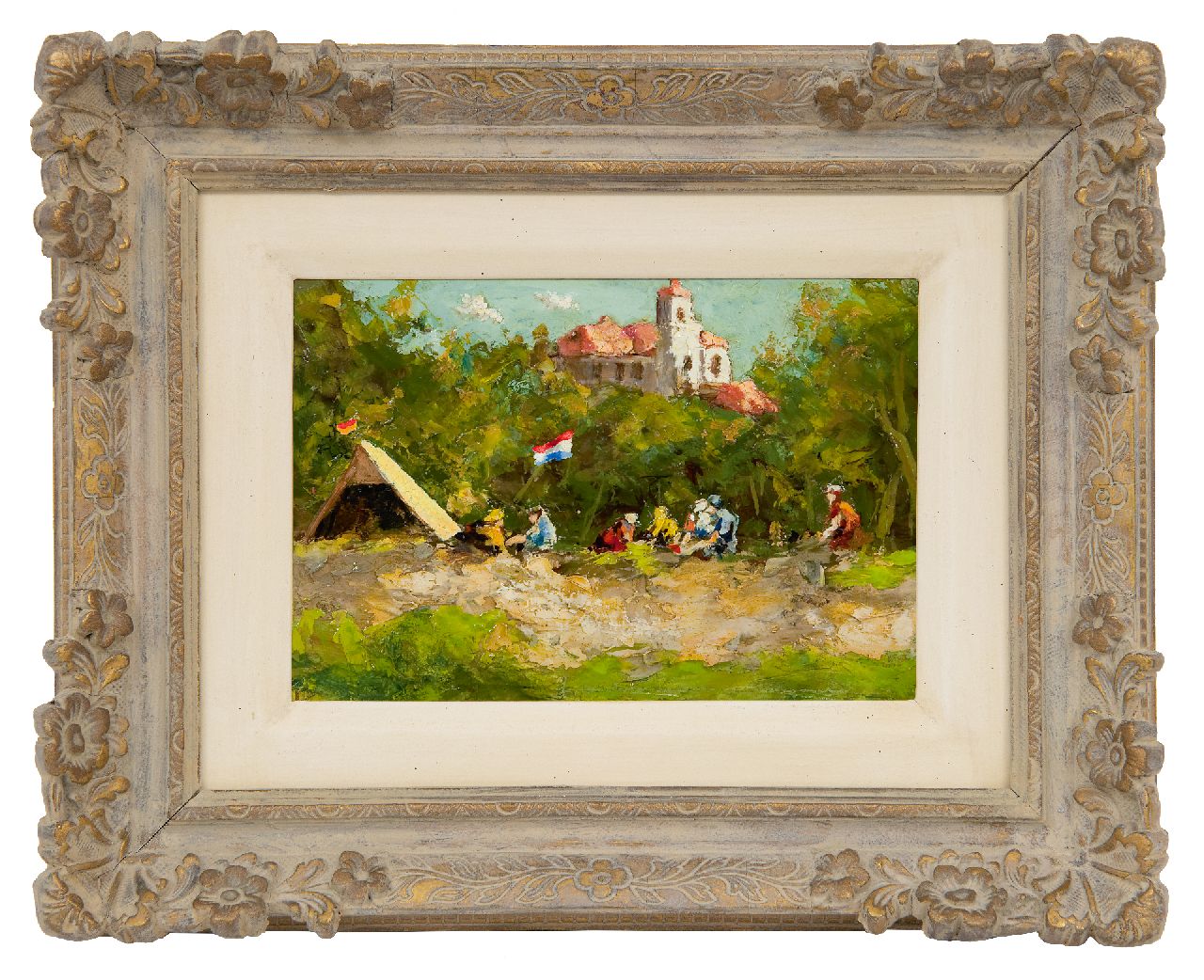 Zwiers P.R. | Pieter Roelof 'Piet' Zwiers | Schilderijen te koop aangeboden | Kamperen, olieverf op board 12,0 x 17,5 cm Zwiers P.R. | Pieter Roelof 'Piet' Zwiers | Schilderijen te koop aangeboden | Kamperen, olieverf op board 12,0 x 17,5 cm