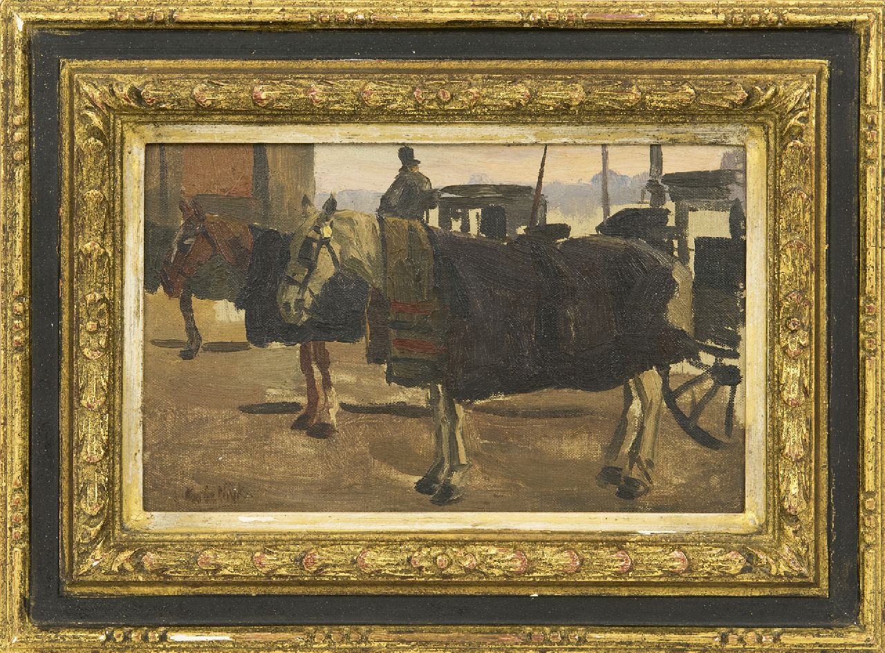 Bobeldijk F. | Felicien Bobeldijk, Amsterdamse Aapjes, olieverf op doek op board 13,4 x 21,3 cm, gesigneerd linksonder Bobeldijk F. | Felicien Bobeldijk, Amsterdamse Aapjes, olieverf op doek op board 13,4 x 21,3 cm, gesigneerd linksonder