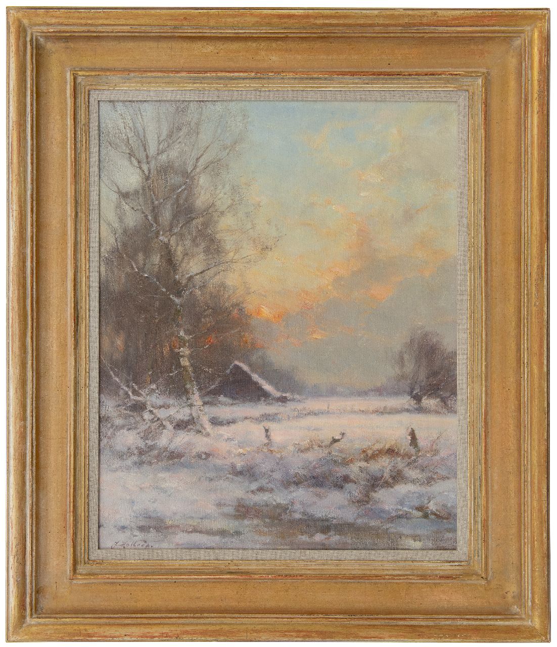 Holtrup J. | Jan Holtrup | Schilderijen te koop aangeboden | Sneeuwlandschap, olieverf op doek 50,3 x 40,3 cm, gesigneerd linksonder Holtrup J. | Jan Holtrup | Schilderijen te koop aangeboden | Sneeuwlandschap, olieverf op doek 50,3 x 40,3 cm, gesigneerd linksonder