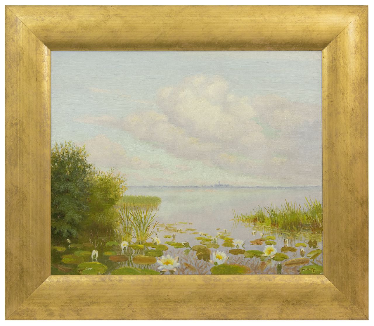 Smorenberg D. | Dirk Smorenberg, Waterlelies in de Loosdrechtse Plassen, olieverf op doek 49,0 x 60,0 cm, gesigneerd rechtsonder Smorenberg D. | Dirk Smorenberg, Waterlelies in de Loosdrechtse Plassen, olieverf op doek 49,0 x 60,0 cm, gesigneerd rechtsonder