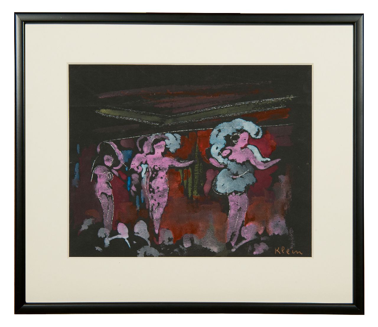 Klein F.F.A. | Friedrich Franz Albert 'Frits' Klein | Aquarellen en tekeningen te koop aangeboden | Showdanseressen, gouache op papier 25,2 x 32,4 cm, gesigneerd rechtsonder Klein F.F.A. | Friedrich Franz Albert 'Frits' Klein | Aquarellen en tekeningen te koop aangeboden | Showdanseressen, gouache op papier 25,2 x 32,4 cm, gesigneerd rechtsonder