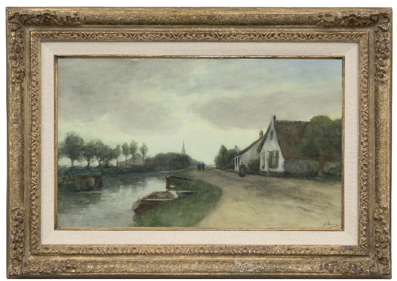 Wijsmuller J.H. | Jan Hillebrand Wijsmuller | Aquarellen en tekeningen te koop aangeboden | Kortenhoefsedijk in Kortenhoef, aquarel op papier 35,4 x 59,2 cm, gesigneerd rechtsonder Wijsmuller J.H. | Jan Hillebrand Wijsmuller | Aquarellen en tekeningen te koop aangeboden | Kortenhoefsedijk in Kortenhoef, aquarel op papier 35,4 x 59,2 cm, gesigneerd rechtsonder