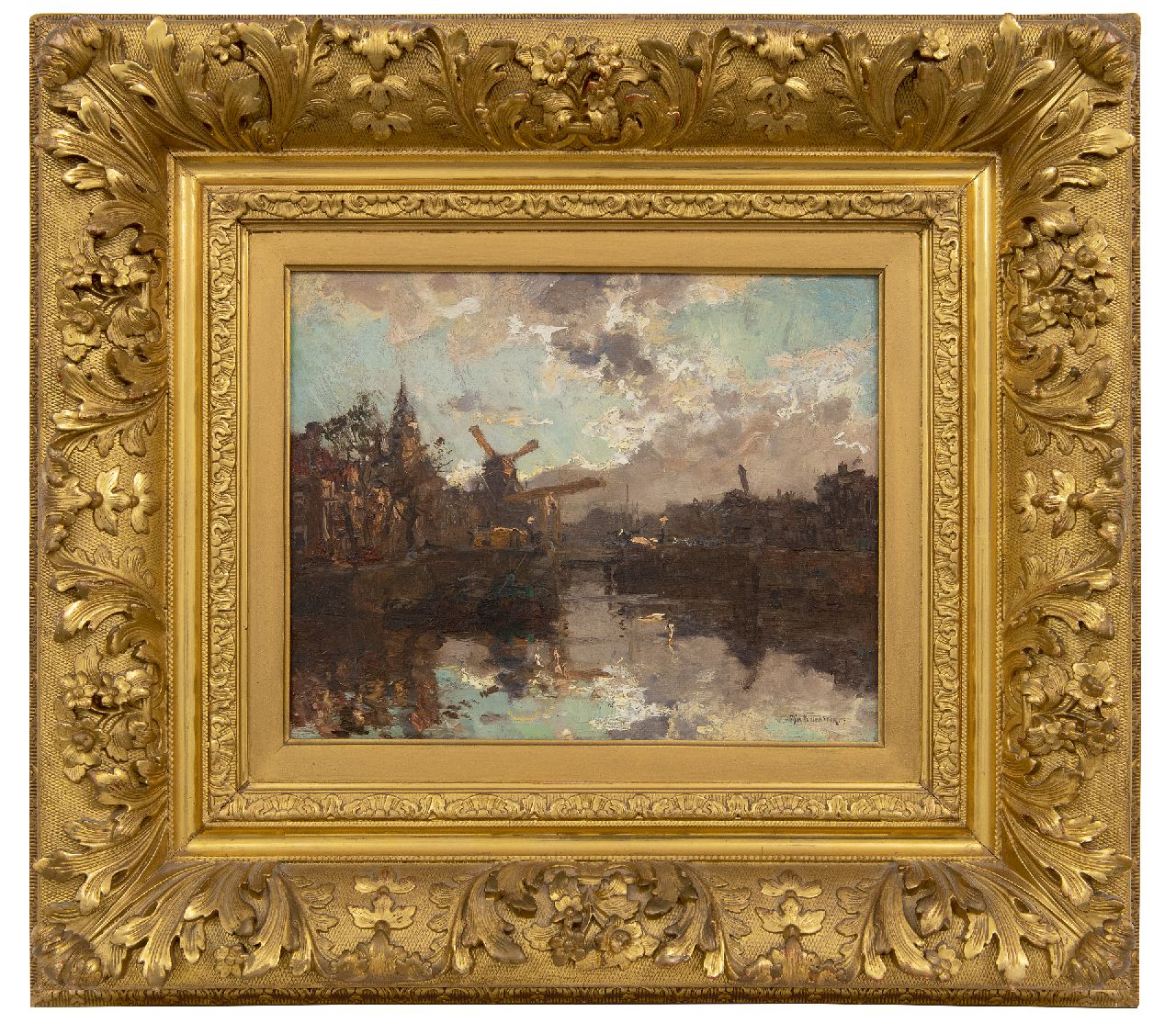 Mastenbroek J.H. van | Johan Hendrik van Mastenbroek | Schilderijen te koop aangeboden | De Aelbrechtskolk in Delfshaven, olieverf op doek 28,3 x 35,8 cm, gesigneerd rechtsonder en gedateerd '09 Mastenbroek J.H. van | Johan Hendrik van Mastenbroek | Schilderijen te koop aangeboden | De Aelbrechtskolk in Delfshaven, olieverf op doek 28,3 x 35,8 cm, gesigneerd rechtsonder en gedateerd '09