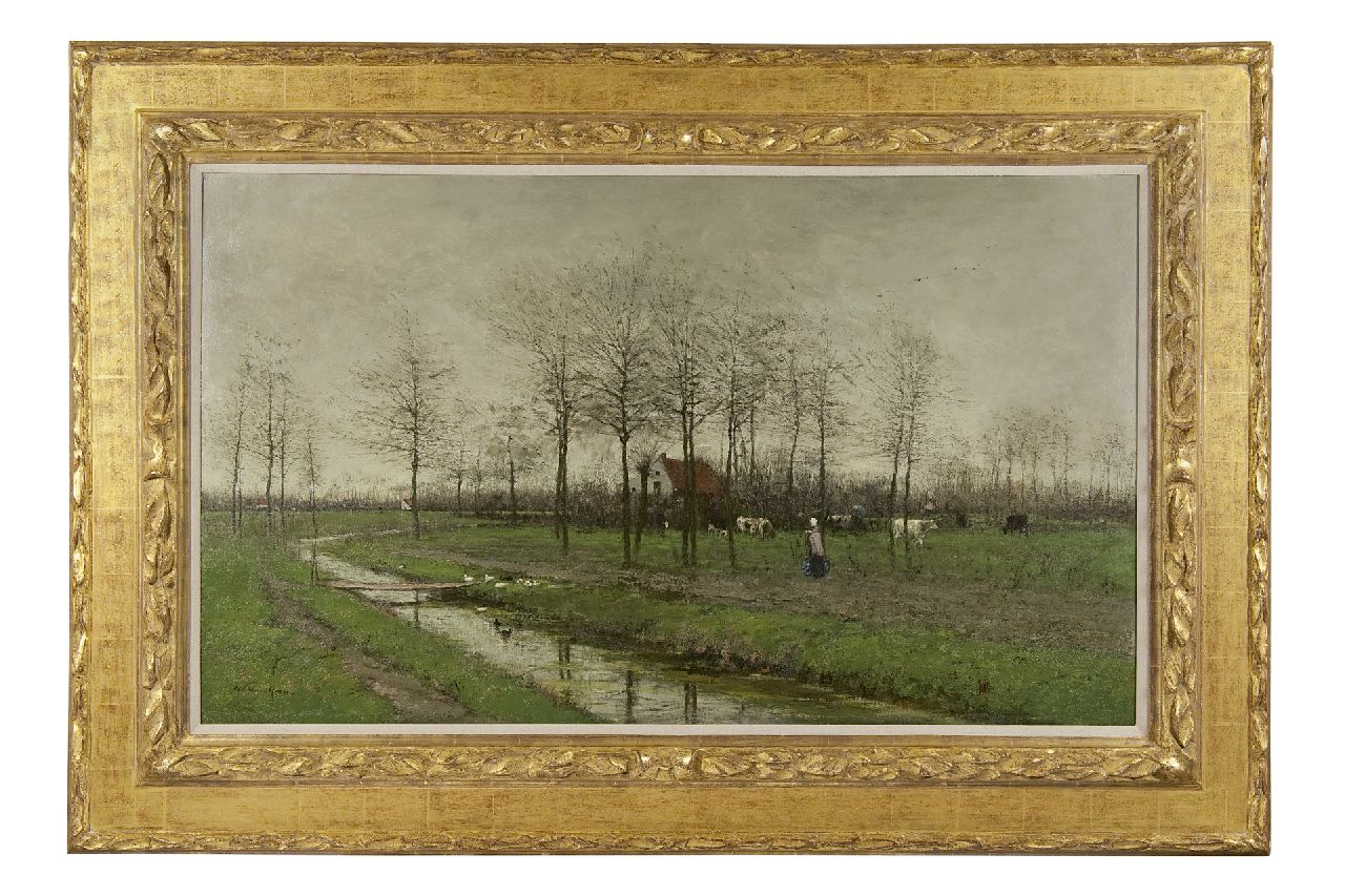 Maris W. | Willem Maris, Vroeg in 't voorjaar, olieverf op doek 66,0 x 111,2 cm, gesigneerd linksonder en te dateren ca. 1875 Maris W. | Willem Maris, Vroeg in 't voorjaar, olieverf op doek 66,0 x 111,2 cm, gesigneerd linksonder en te dateren ca. 1875