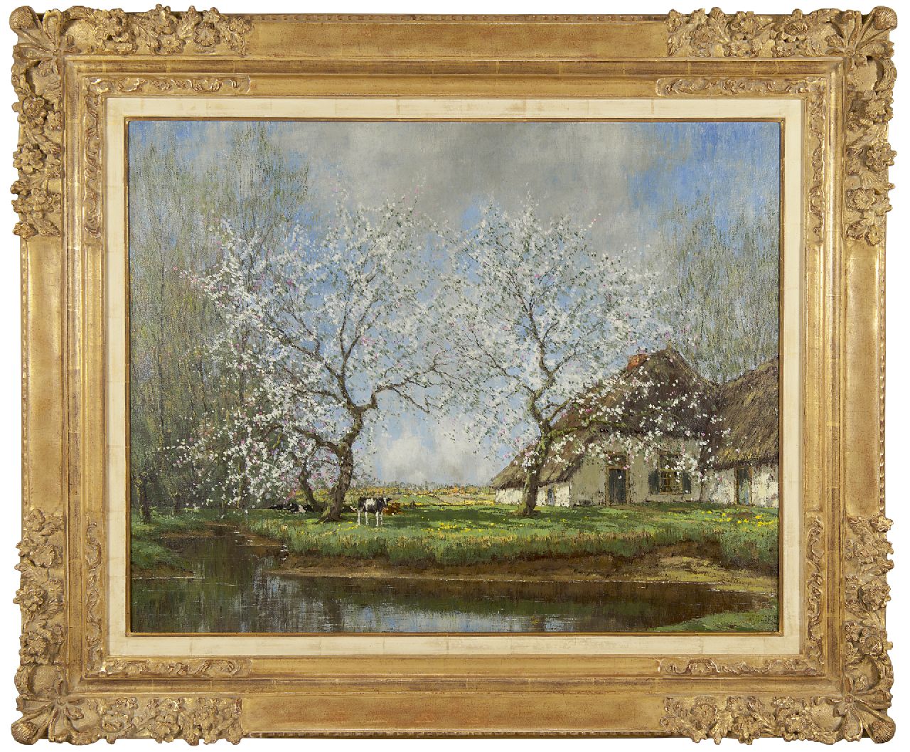 Gorter A.M. | 'Arnold' Marc Gorter, Voorjaarsmorgen, olieverf op doek 62,2 x 79,3 cm, gesigneerd rechtsonder Gorter A.M. | 'Arnold' Marc Gorter, Voorjaarsmorgen, olieverf op doek 62,2 x 79,3 cm, gesigneerd rechtsonder