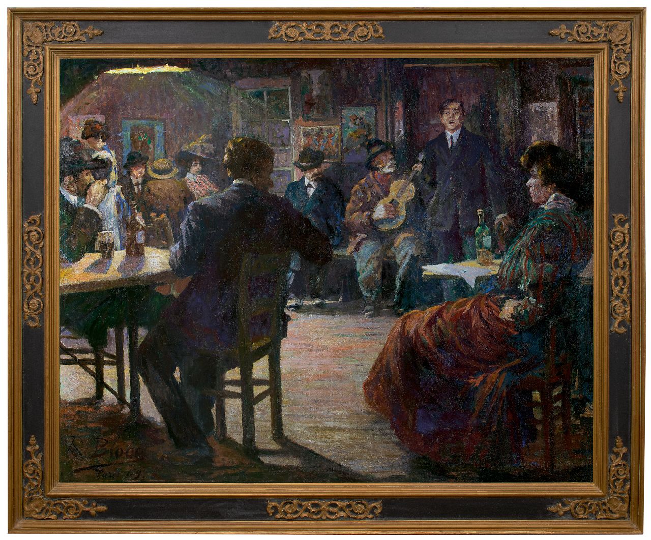 Bloos R.W. | 'Richard' Willi Bloos, Café chantant, olieverf op doek 132,5 x 165,8 cm, gesigneerd linksonder en gedateerd 'Paris' 09 Bloos R.W. | 'Richard' Willi Bloos, Café chantant, olieverf op doek 132,5 x 165,8 cm, gesigneerd linksonder en gedateerd 'Paris' 09