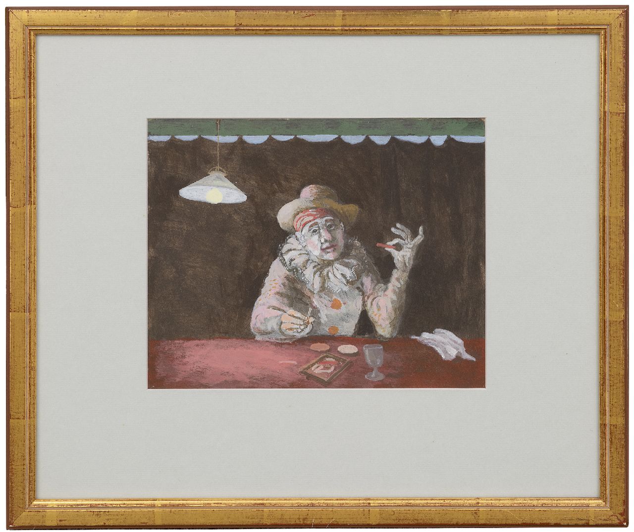 Berserik H. | Hermanus 'Herman' Berserik | Schilderijen te koop aangeboden | Comedia dell'Arte, acryl op board 19,0 x 23,5 cm, gesigneerd rechtsboven en gedateerd '92 Berserik H. | Hermanus 'Herman' Berserik | Schilderijen te koop aangeboden | Comedia dell'Arte, acryl op board 19,0 x 23,5 cm, gesigneerd rechtsboven en gedateerd '92