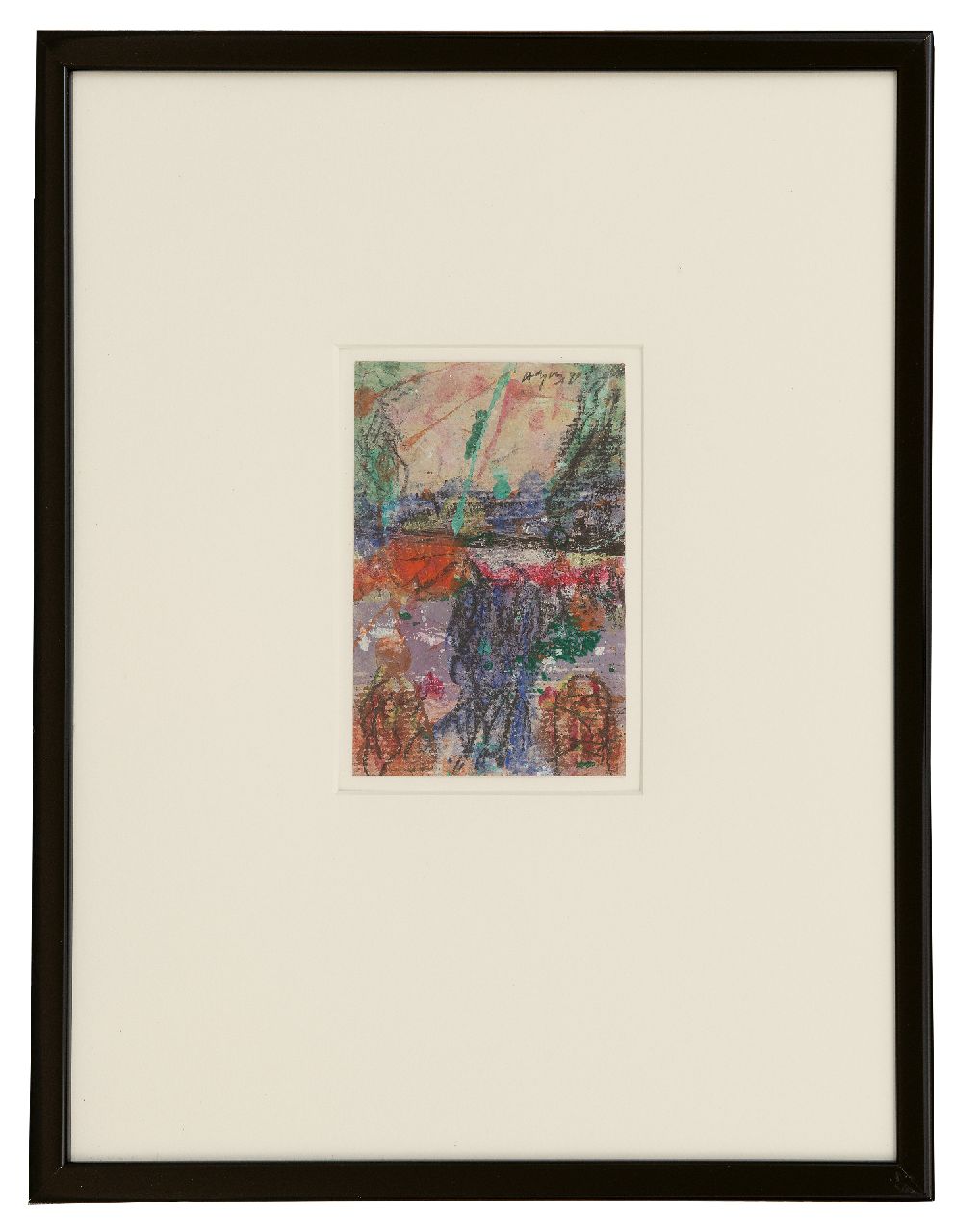 Snijders A.C. | Adrianus Cornelis 'Ad' Snijders | Aquarellen en tekeningen te koop aangeboden | Zonder titel, gemengde techniek op papier 14,8 x 10,2 cm, gesigneerd rechtsboven en gedateerd '90 Snijders A.C. | Adrianus Cornelis 'Ad' Snijders | Aquarellen en tekeningen te koop aangeboden | Zonder titel, gemengde techniek op papier 14,8 x 10,2 cm, gesigneerd rechtsboven en gedateerd '90
