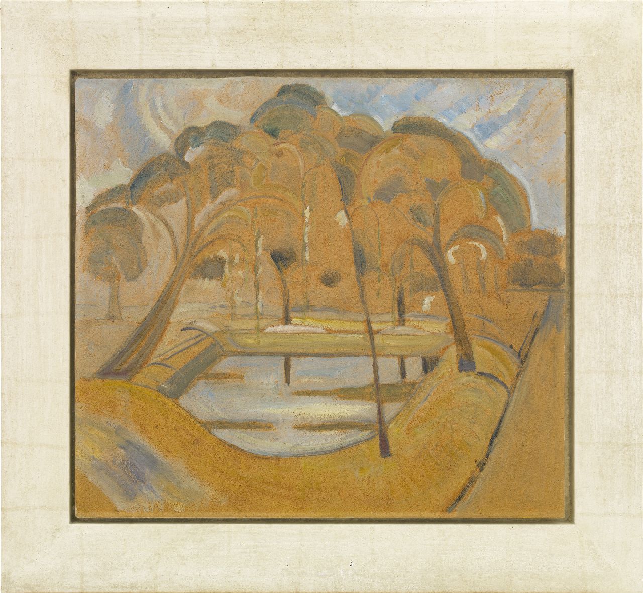 Heemskerck van Beest J.B. van | 'Jacoba' Berendina van Heemskerck van Beest, Parkgezicht, Domburg, olieverf op board 45,0 x 51,0 cm, te dateren ca. 1911-1912 Heemskerck van Beest J.B. van | 'Jacoba' Berendina van Heemskerck van Beest, Parkgezicht, Domburg, olieverf op board 45,0 x 51,0 cm, te dateren ca. 1911-1912