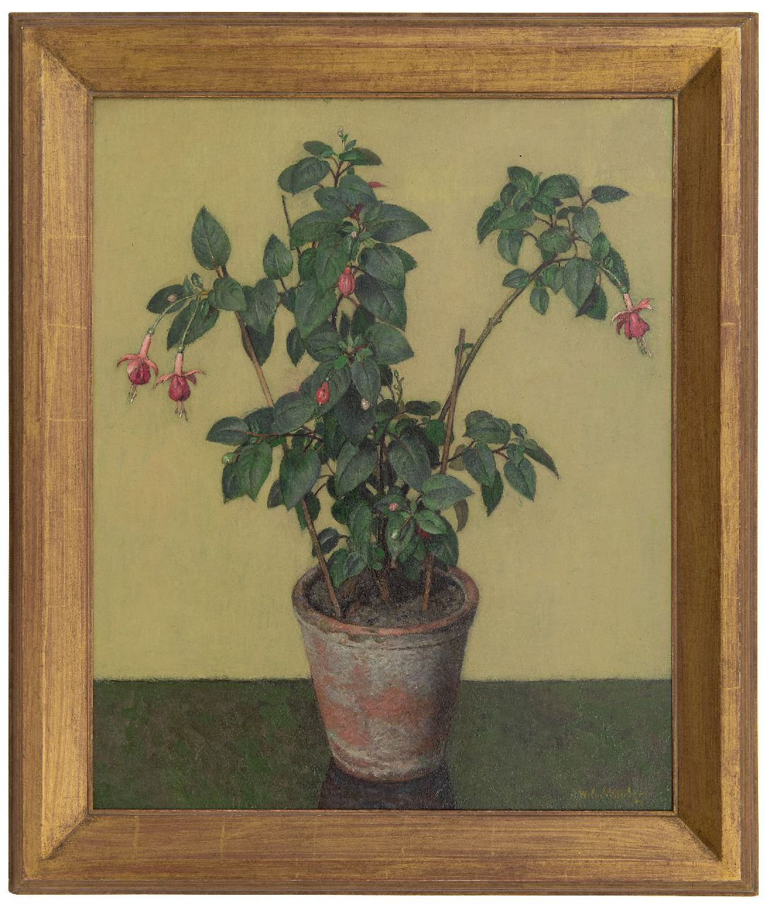 Wouters W.H.M. | Wilhelmus Hendrikus Marie 'Wilm' Wouters | Schilderijen te koop aangeboden | Fuchsia in bloempot, olieverf op doek 61,5 x 50,7 cm, gesigneerd rechtsonder Wouters W.H.M. | Wilhelmus Hendrikus Marie 'Wilm' Wouters | Schilderijen te koop aangeboden | Fuchsia in bloempot, olieverf op doek 61,5 x 50,7 cm, gesigneerd rechtsonder