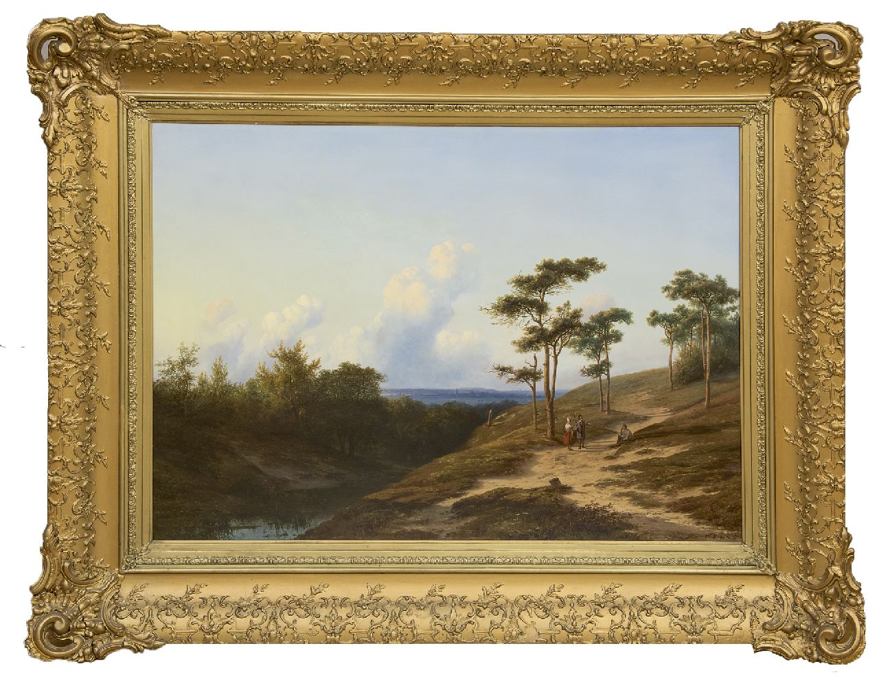 Lieste C. | Cornelis Lieste | Schilderijen te koop aangeboden | Gezicht op het Rijndal bij Oosterbeek, olieverf op paneel 75,5 x 101,7 cm, gesigneerd rechtsonder en te dateren ca. 1853-1861 Lieste C. | Cornelis Lieste | Schilderijen te koop aangeboden | Gezicht op het Rijndal bij Oosterbeek, olieverf op paneel 75,5 x 101,7 cm, gesigneerd rechtsonder en te dateren ca. 1853-1861