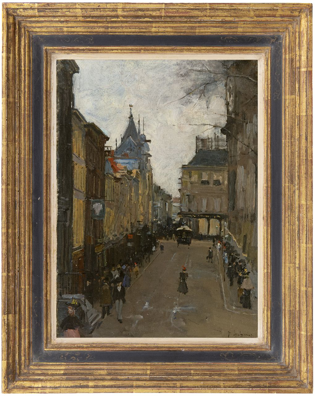 Arntzenius P.F.N.J.  | Pieter Florentius Nicolaas Jacobus 'Floris' Arntzenius, De Lange Poten, Den Haag, olieverf op doek 50,0 x 37,0 cm, gesigneerd rechtsonder