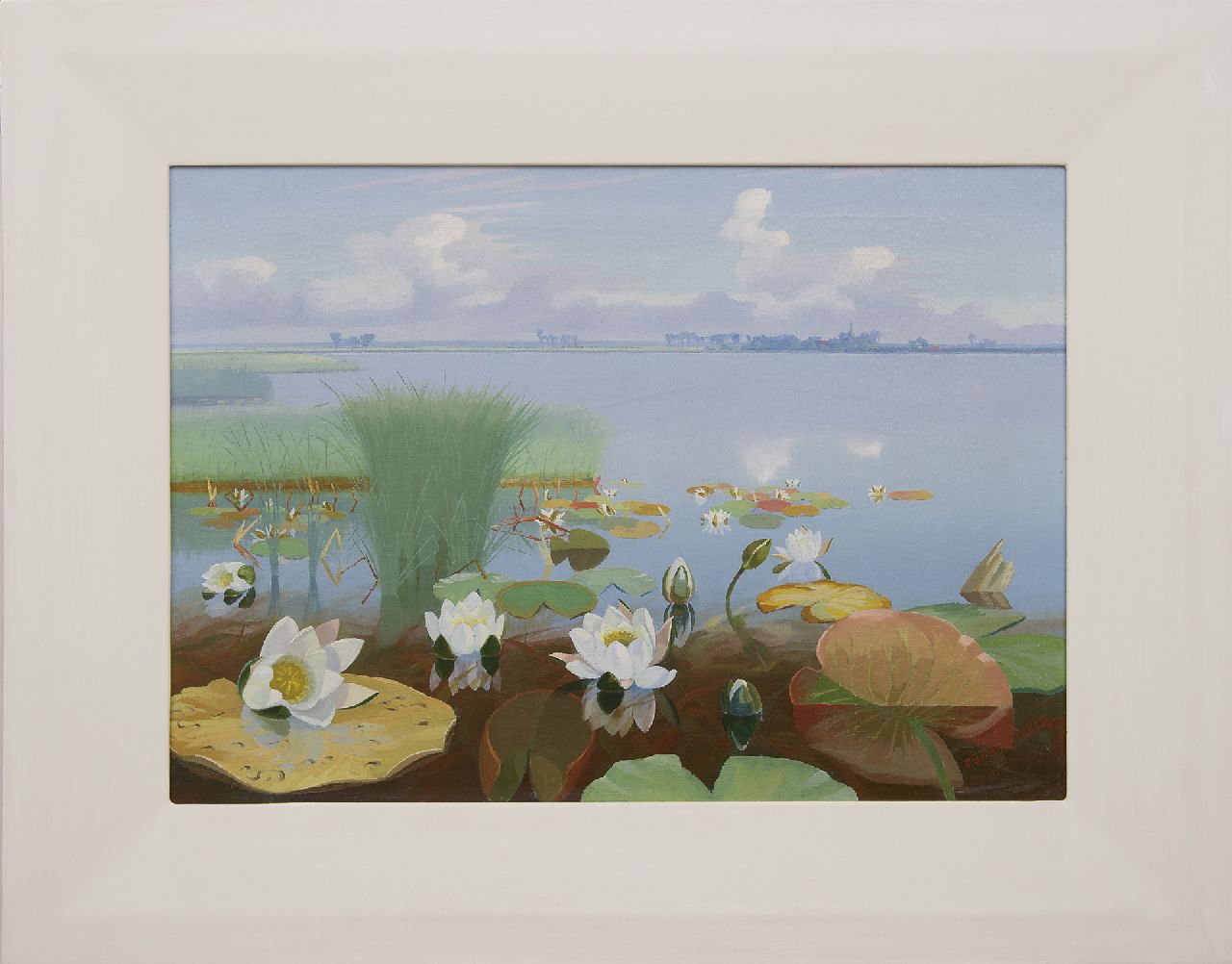 Smorenberg D. | Dirk Smorenberg, Waterlelies in de Loosdrechtse Plassen, olieverf op doek 50,8 x 70,3 cm, gesigneerd rechtsonder Smorenberg D. | Dirk Smorenberg, Waterlelies in de Loosdrechtse Plassen, olieverf op doek 50,8 x 70,3 cm, gesigneerd rechtsonder