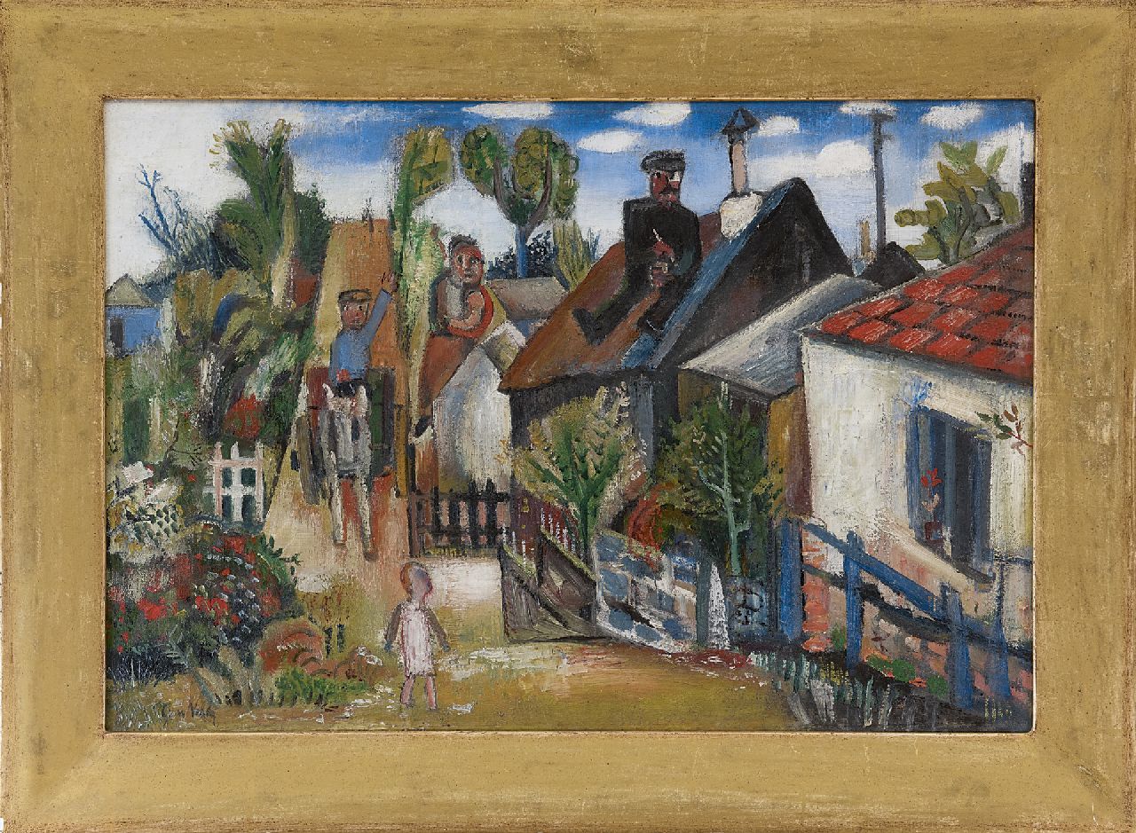 Velde G. van | Gerardus 'Geer' van Velde, Dorpsgezicht, olieverf op doek 45,4 x 66,2 cm, gesigneerd linksonder en verso en te dateren ca. 1925-1928 Velde G. van | Gerardus 'Geer' van Velde, Dorpsgezicht, olieverf op doek 45,4 x 66,2 cm, gesigneerd linksonder en verso en te dateren ca. 1925-1928