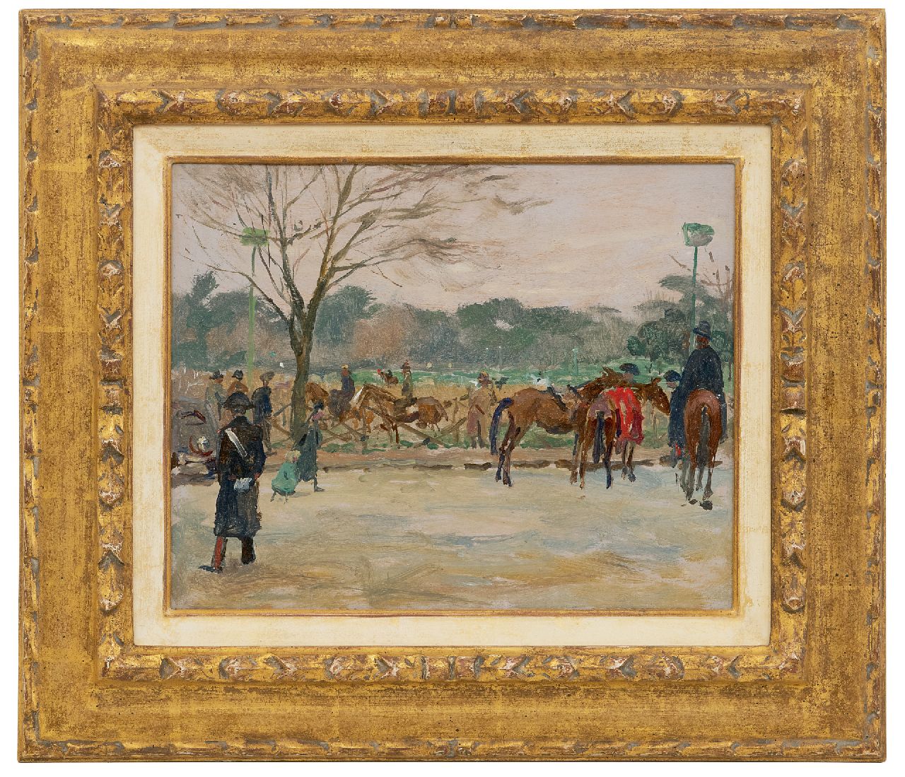 Wolter H.J. | Hendrik Jan 'Henk' Wolter | Schilderijen te koop aangeboden | Galoppatoio, Villa Borghese, Rome, olieverf op board 21,2 x 26,5 cm, gesigneerd verso Wolter H.J. | Hendrik Jan 'Henk' Wolter | Schilderijen te koop aangeboden | Galoppatoio, Villa Borghese, Rome, olieverf op board 21,2 x 26,5 cm, gesigneerd verso