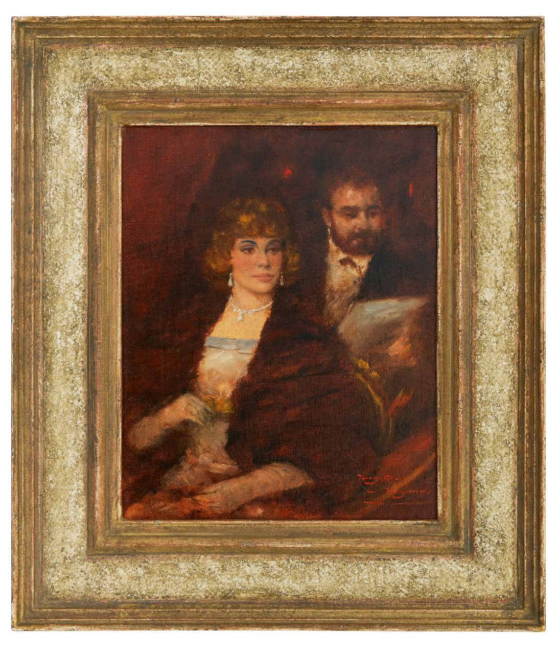 Meyer-Wiegand R.D.  | Rolf Dieter Meyer-Wiegand | Schilderijen te koop aangeboden | Bij de opera, olieverf op doek 30,2 x 24,3 cm, gesigneerd rechtsonder