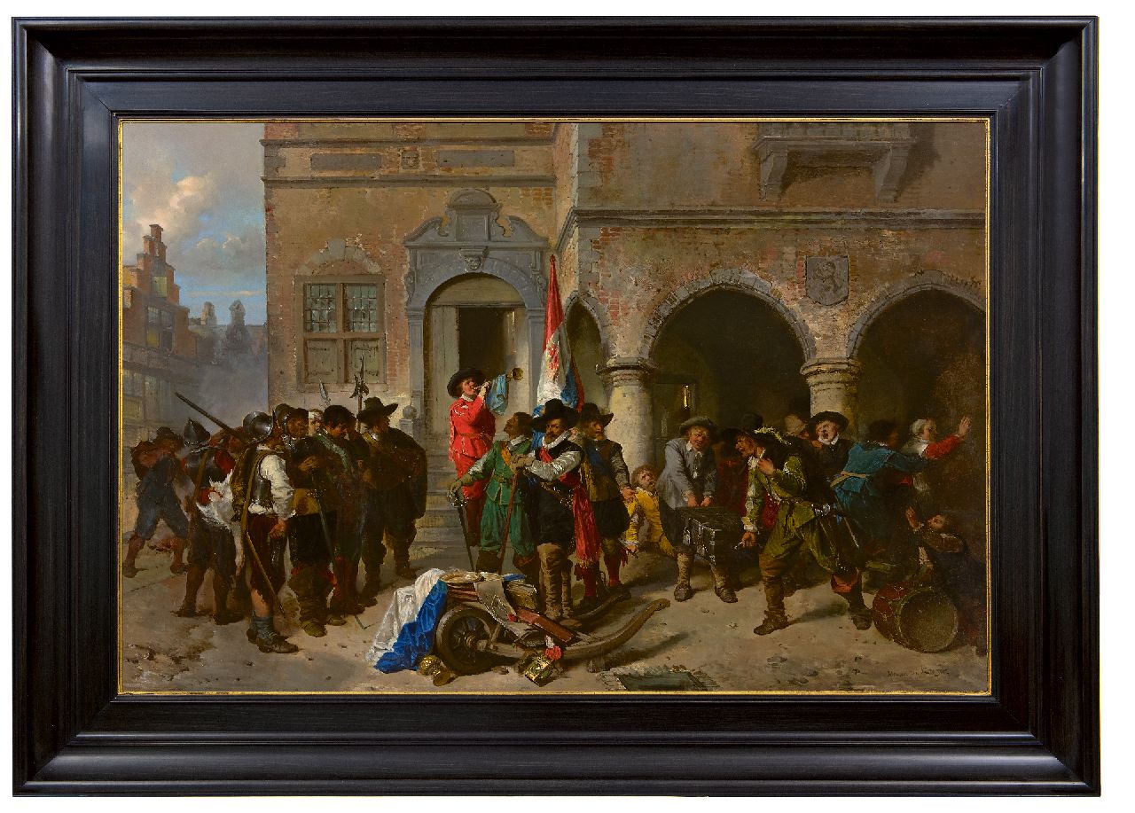 Kate H.F.C. ten | 'Herman' Frederik Carel ten Kate, Na de plundering, olieverf op paneel 63,7 x 96,1 cm, gesigneerd rechtsonder Kate H.F.C. ten | 'Herman' Frederik Carel ten Kate, Na de plundering, olieverf op paneel 63,7 x 96,1 cm, gesigneerd rechtsonder