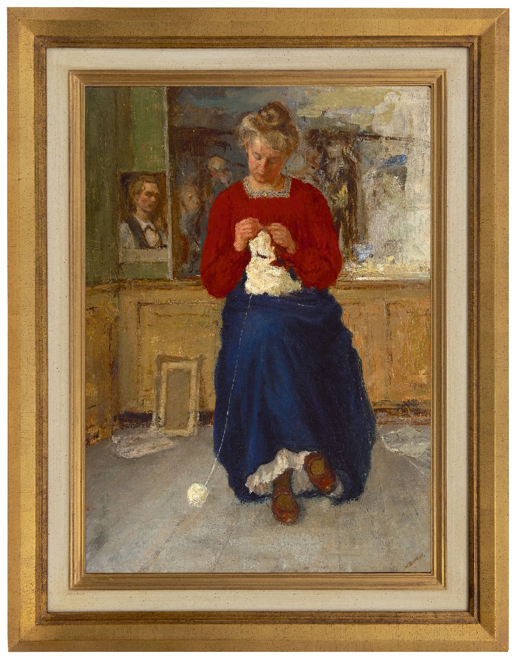Butter M.  | Mijndert 'Meindert' Butter | Schilderijen te koop aangeboden | In het atelier, olieverf op doek 68,9 x 50,5 cm, gesigneerd rechtsonder