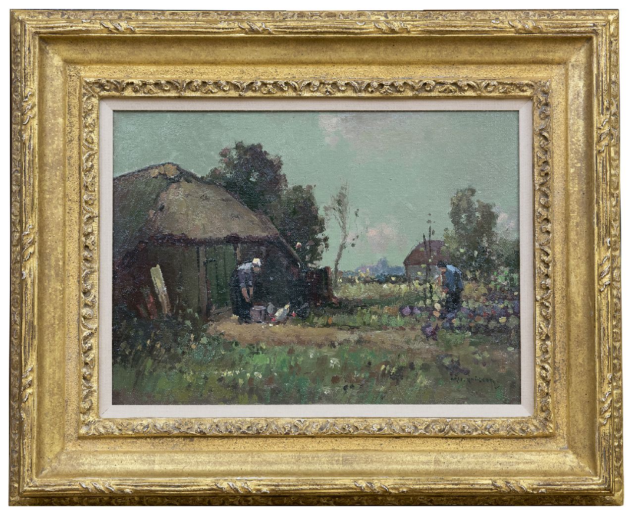 Knikker A. | Aris Knikker, Boerenerf, olieverf op doek 26,2 x 35,4 cm, gesigneerd rechtsonder Knikker A. | Aris Knikker, Boerenerf, olieverf op doek 26,2 x 35,4 cm, gesigneerd rechtsonder