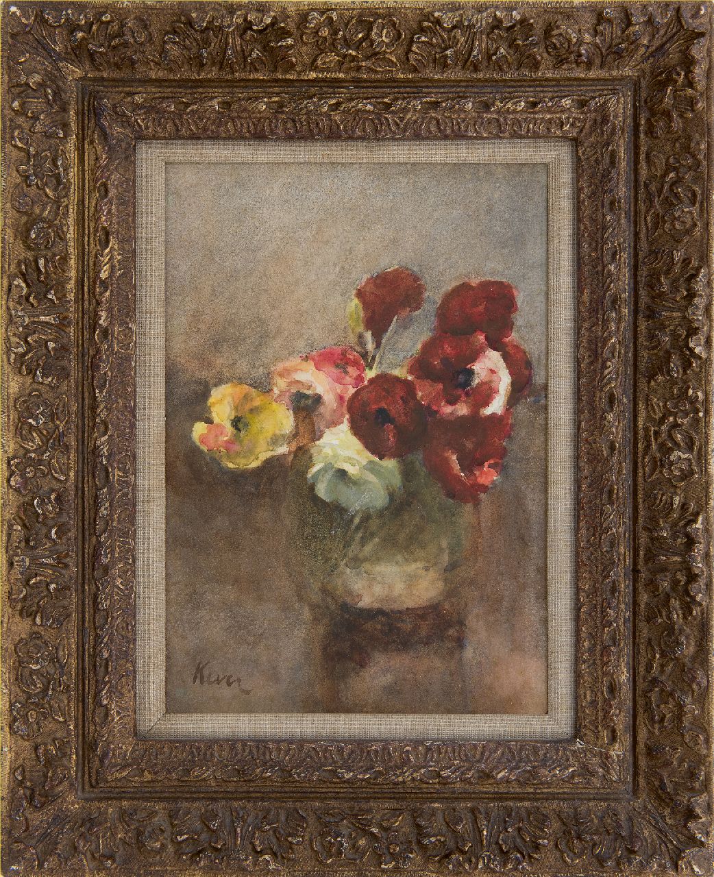Kever J.S.H. | Jacob Simon Hendrik 'Hein' Kever | Aquarellen en tekeningen te koop aangeboden | Ranonkels, aquarel op papier 28,5 x 21,0 cm, gesigneerd linksonder Kever J.S.H. | Jacob Simon Hendrik 'Hein' Kever | Aquarellen en tekeningen te koop aangeboden | Ranonkels, aquarel op papier 28,5 x 21,0 cm, gesigneerd linksonder