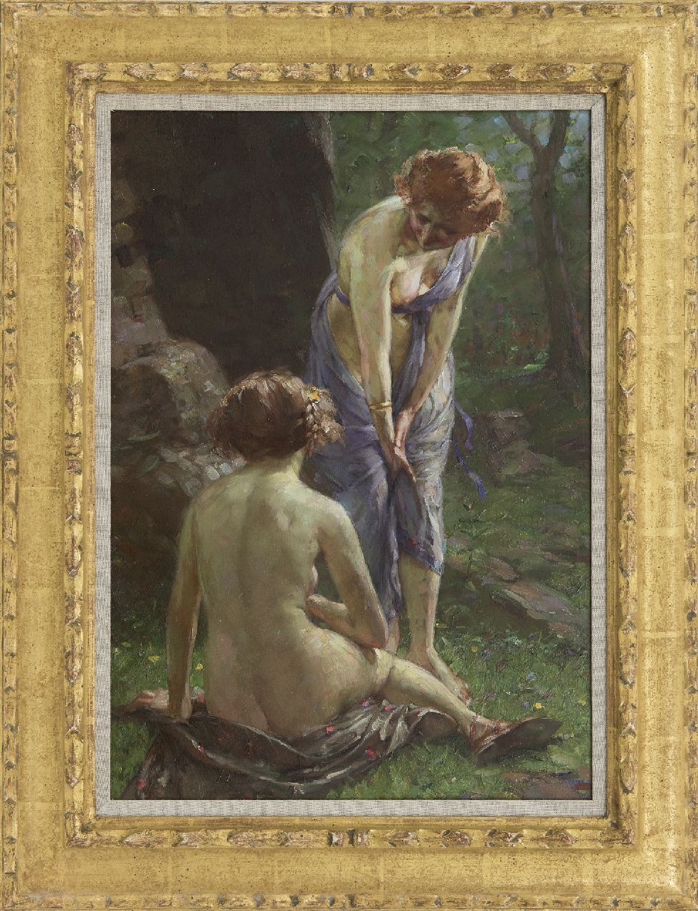 Schade W. | Wilhelm Schade | Schilderijen te koop aangeboden | Ein Spiel, olieverf op paneel 50,2 x 36,0 cm, gesigneerd linksboven Schade W. | Wilhelm Schade | Schilderijen te koop aangeboden | Ein Spiel, olieverf op paneel 50,2 x 36,0 cm, gesigneerd linksboven