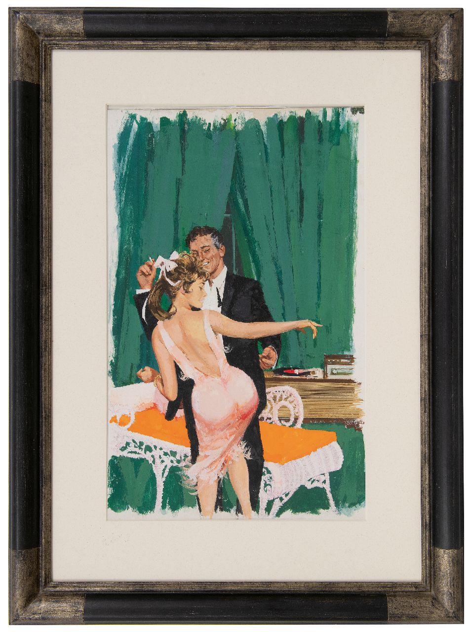 Amerikaanse School, 20e eeuw | Amerikaanse School, 20e eeuw | Aquarellen en tekeningen te koop aangeboden | The Sex Twist, gouache op board 50,5 x 36,2 cm, te dateren ca. 1962 Amerikaanse School, 20e eeuw | Amerikaanse School, 20e eeuw | Aquarellen en tekeningen te koop aangeboden | The Sex Twist, gouache op board 50,5 x 36,2 cm, te dateren ca. 1962