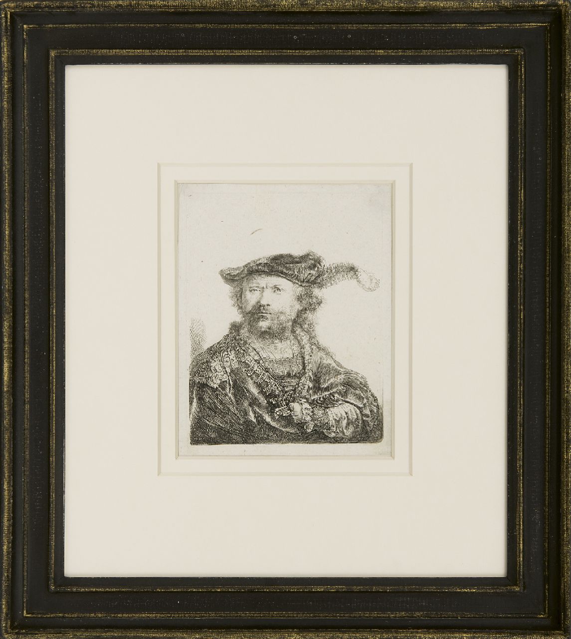 Rembrandt (Rembrandt Harmensz. van Rijn) | Rembrandt (Rembrandt Harmensz. van Rijn), Zelfportret met gepluimde fluwelen baret, ets op papier 13,5 x 10,4 cm Rembrandt (Rembrandt Harmensz. van Rijn) | Rembrandt (Rembrandt Harmensz. van Rijn), Zelfportret met gepluimde fluwelen baret, ets op papier 13,5 x 10,4 cm