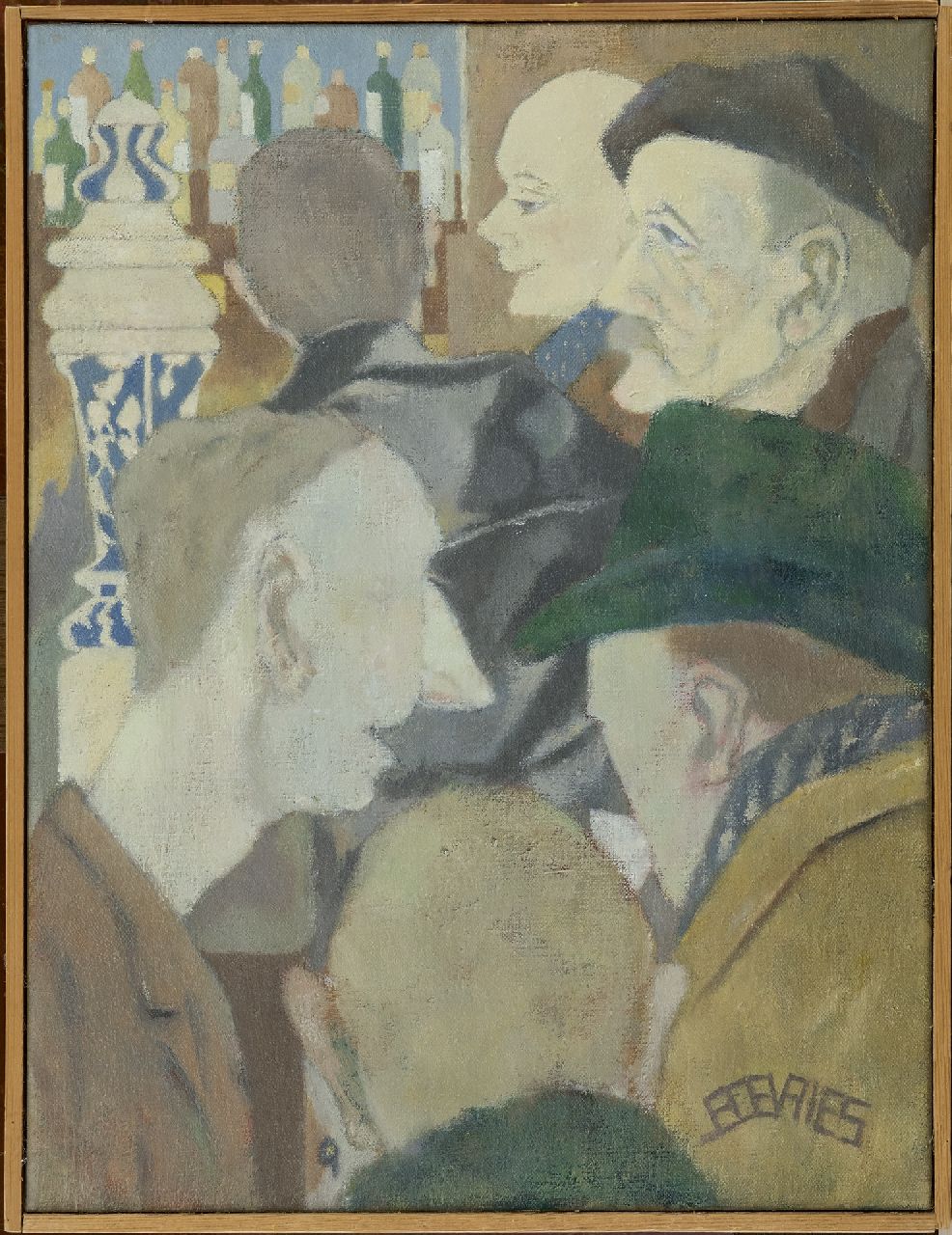 Vries J.S. de | Jacob Sybout 'Jaap' de Vries, Proeflokaal in Haarlem, olieverf op doek 40,2 x 30,5 cm, gesigneerd rechtsonder met monogram en te dateren ca. 1965