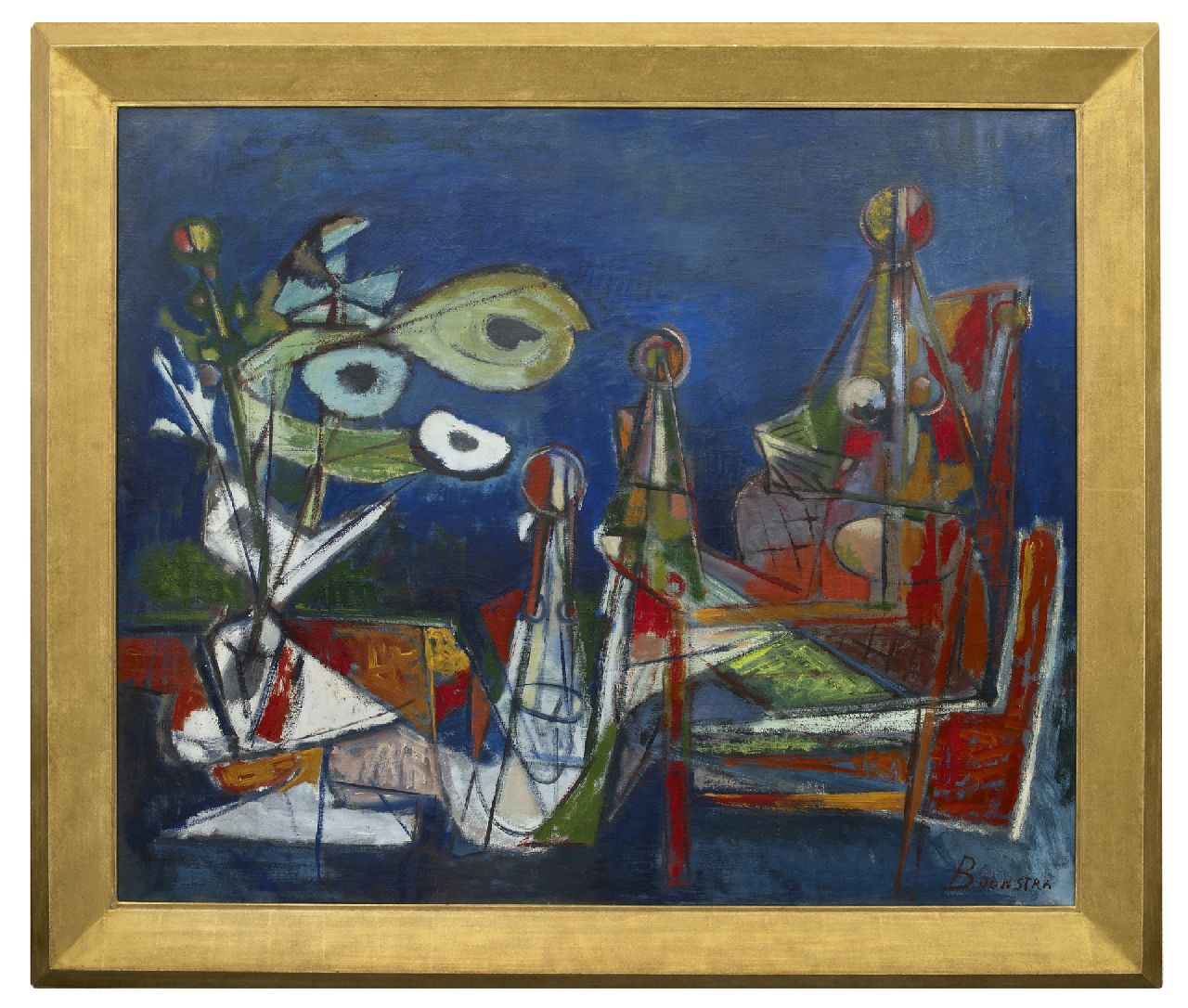 Boonstra K. | Klaas Boonstra, Schilderij I, olieverf op doek 110,7 x 129,8 cm, gesigneerd rechtsonder en te dateren jaren 60 Boonstra K. | Klaas Boonstra, Schilderij I, olieverf op doek 110,7 x 129,8 cm, gesigneerd rechtsonder en te dateren jaren 60