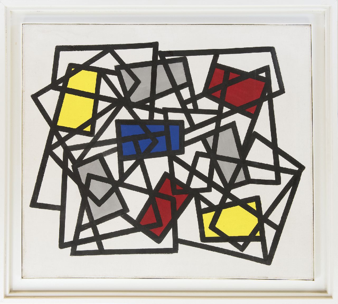Berg S.R. van den | Sybren Ridsert 'Siep' van den Berg, Kompositie 'Hek', olieverf op doek 70,0 x 80,0 cm, gesigneerd op spieraam en te dateren ca. 1960-1966 Berg S.R. van den | Sybren Ridsert 'Siep' van den Berg, Kompositie 'Hek', olieverf op doek 70,0 x 80,0 cm, gesigneerd op spieraam en te dateren ca. 1960-1966