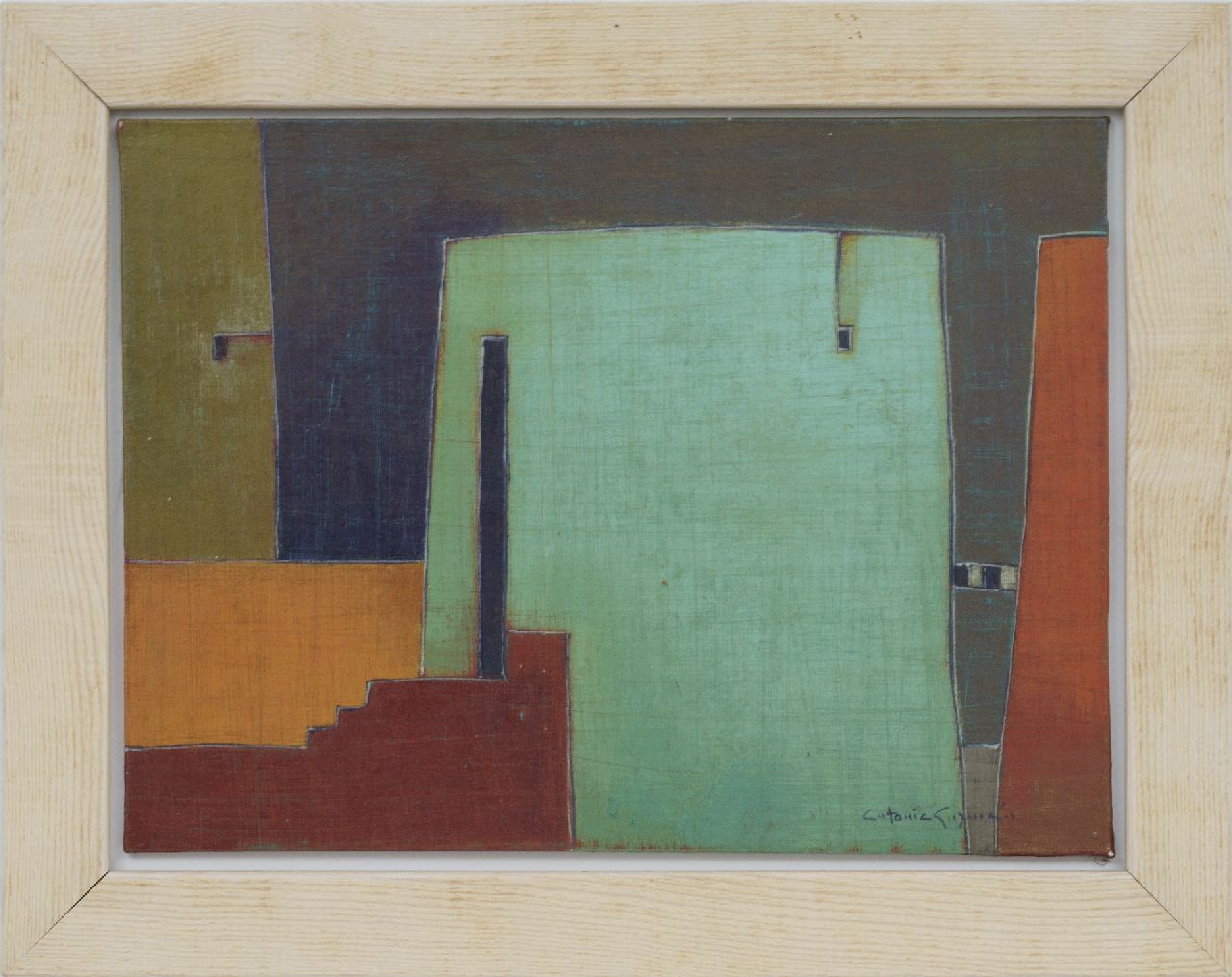 Guzmán A.  | Antonia Guzmán, Fortaleza (Fort), acryl op doek op paneel 18,2 x 24,4 cm, gesigneerd rechtsonder en te dateren 2010