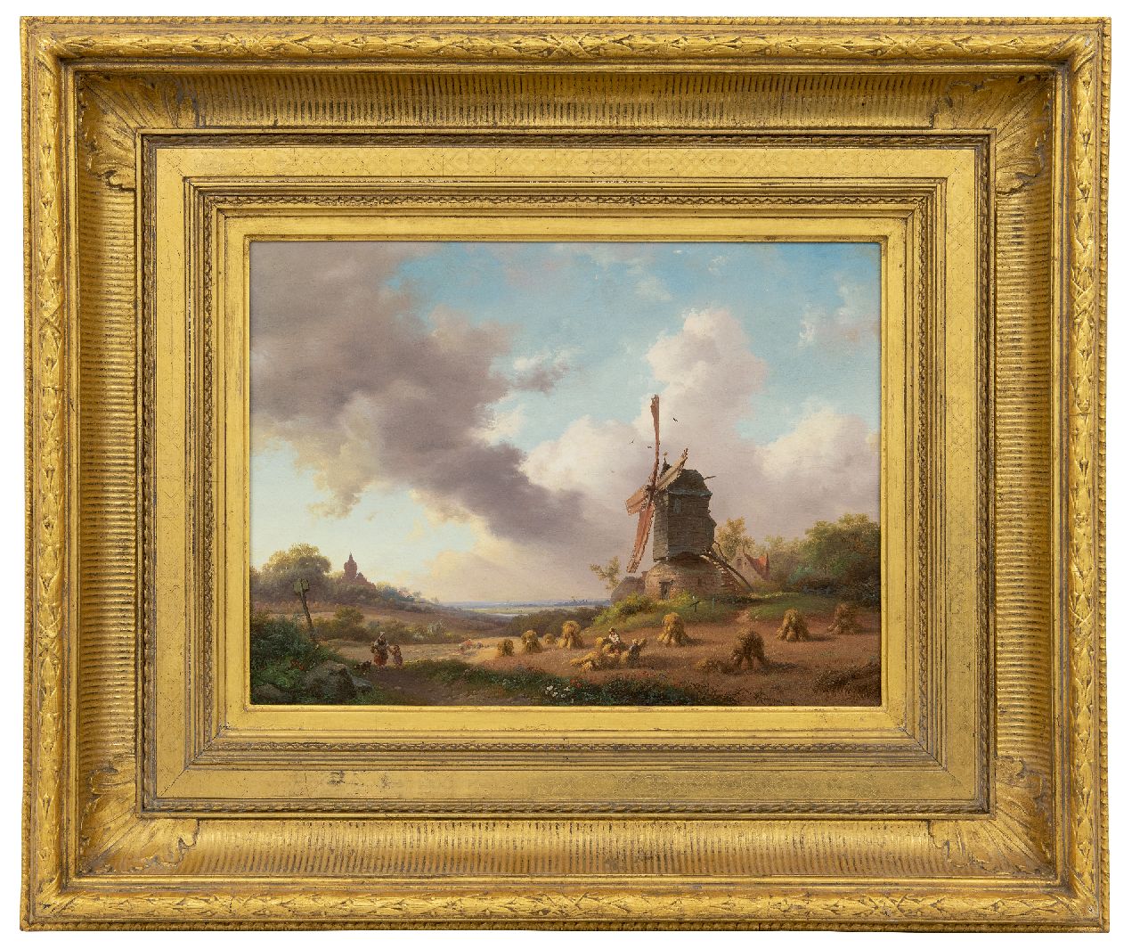 Kruseman F.M. | Frederik Marinus Kruseman, Oogstmaand, augustus, olieverf op paneel 28,5 x 38,5 cm, gesigneerd rechtsonder en gedateerd 1850 Kruseman F.M. | Frederik Marinus Kruseman, Oogstmaand, augustus, olieverf op paneel 28,5 x 38,5 cm, gesigneerd rechtsonder en gedateerd 1850