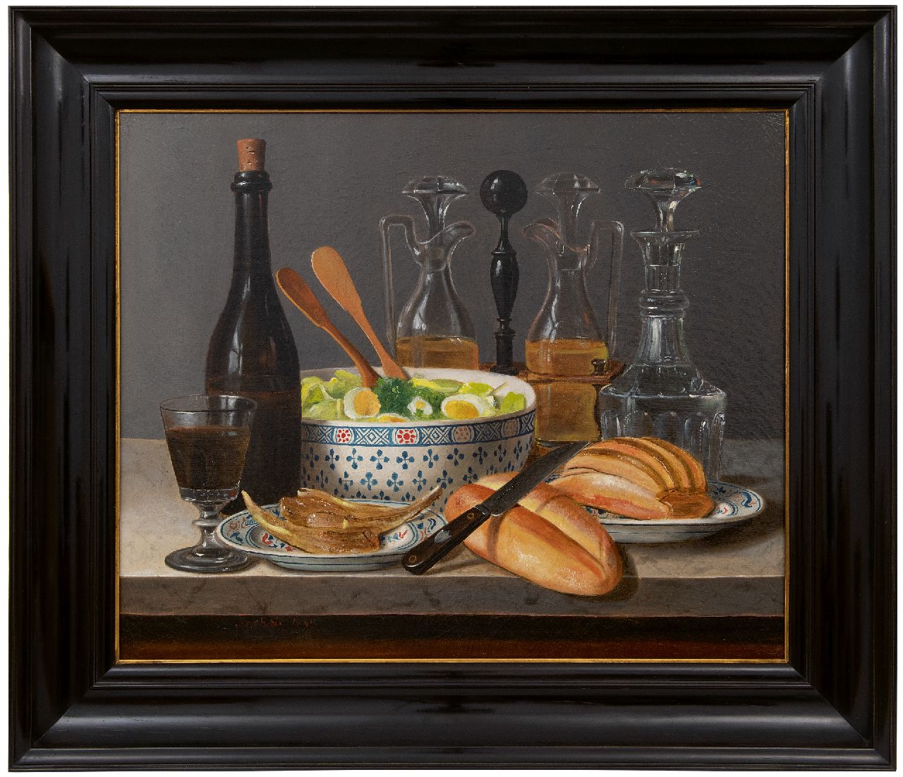 Joncherie G.G. | Gabriel Germain Joncherie | Schilderijen te koop aangeboden | Le déjeuner, olieverf op doek op paneel 50,2 x 61,0 cm, gesigneerd linksonder en gedateerd 1843 Joncherie G.G. | Gabriel Germain Joncherie | Schilderijen te koop aangeboden | Le déjeuner, olieverf op doek op paneel 50,2 x 61,0 cm, gesigneerd linksonder en gedateerd 1843