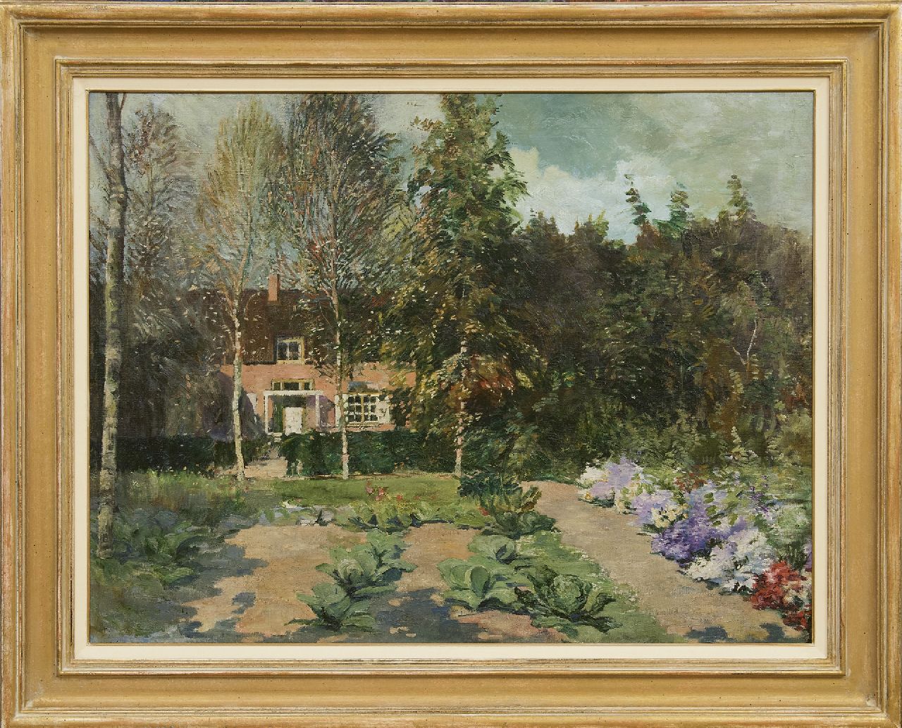 Schagen G.F. van | Gerbrand Frederik van Schagen, Landhuis in de zomer, olieverf op doek 65,3 x 85,7 cm Schagen G.F. van | Gerbrand Frederik van Schagen, Landhuis in de zomer, olieverf op doek 65,3 x 85,7 cm