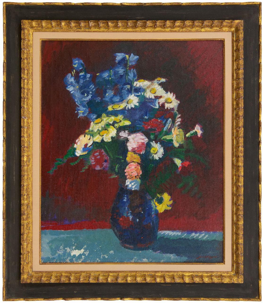 Wiegers J.  | Jan Wiegers | Schilderijen te koop aangeboden | Zomerboeket, olieverf op doek 73,7 x 60,3 cm, gesigneerd rechtsonder en gedateerd '41