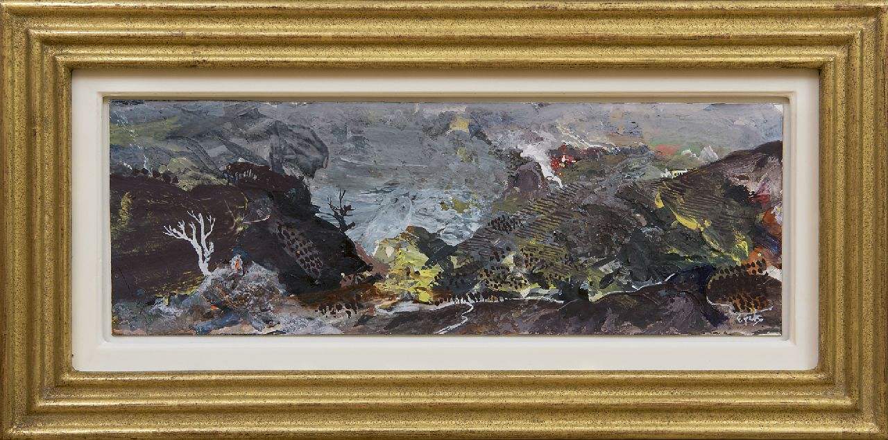 Eyck Ch.H.  | 'Charles' Hubert Eyck, Heuvellandschap, gouache op papier 12,7 x 35,6 cm, gesigneerd rechtsonder