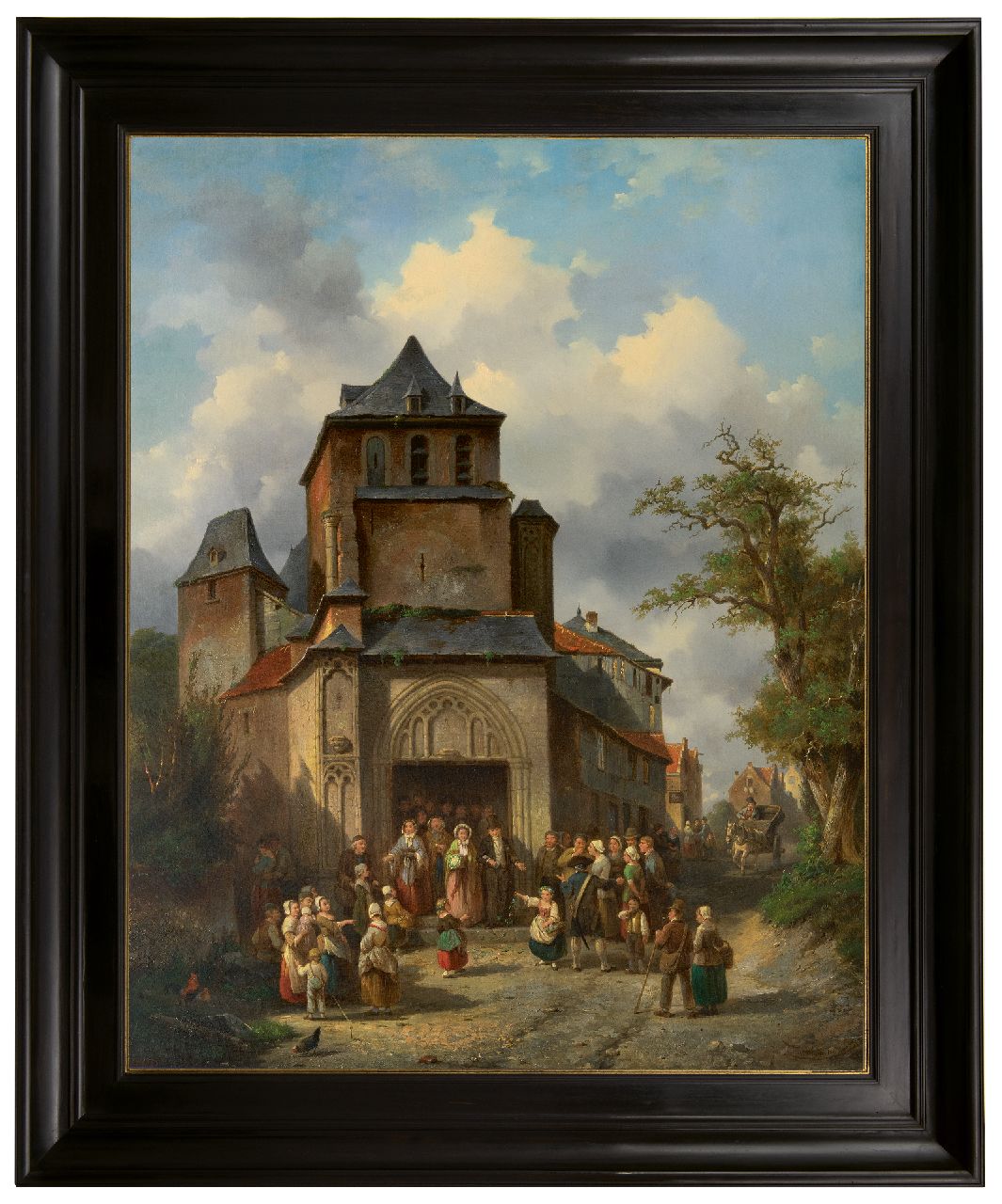 Carabain J.F.J.  | 'Jacques' François Joseph Carabain, De gouden bruiloft, olieverf op doek 96,2 x 76,2 cm, gesigneerd rechtsonder en gedateerd 1861