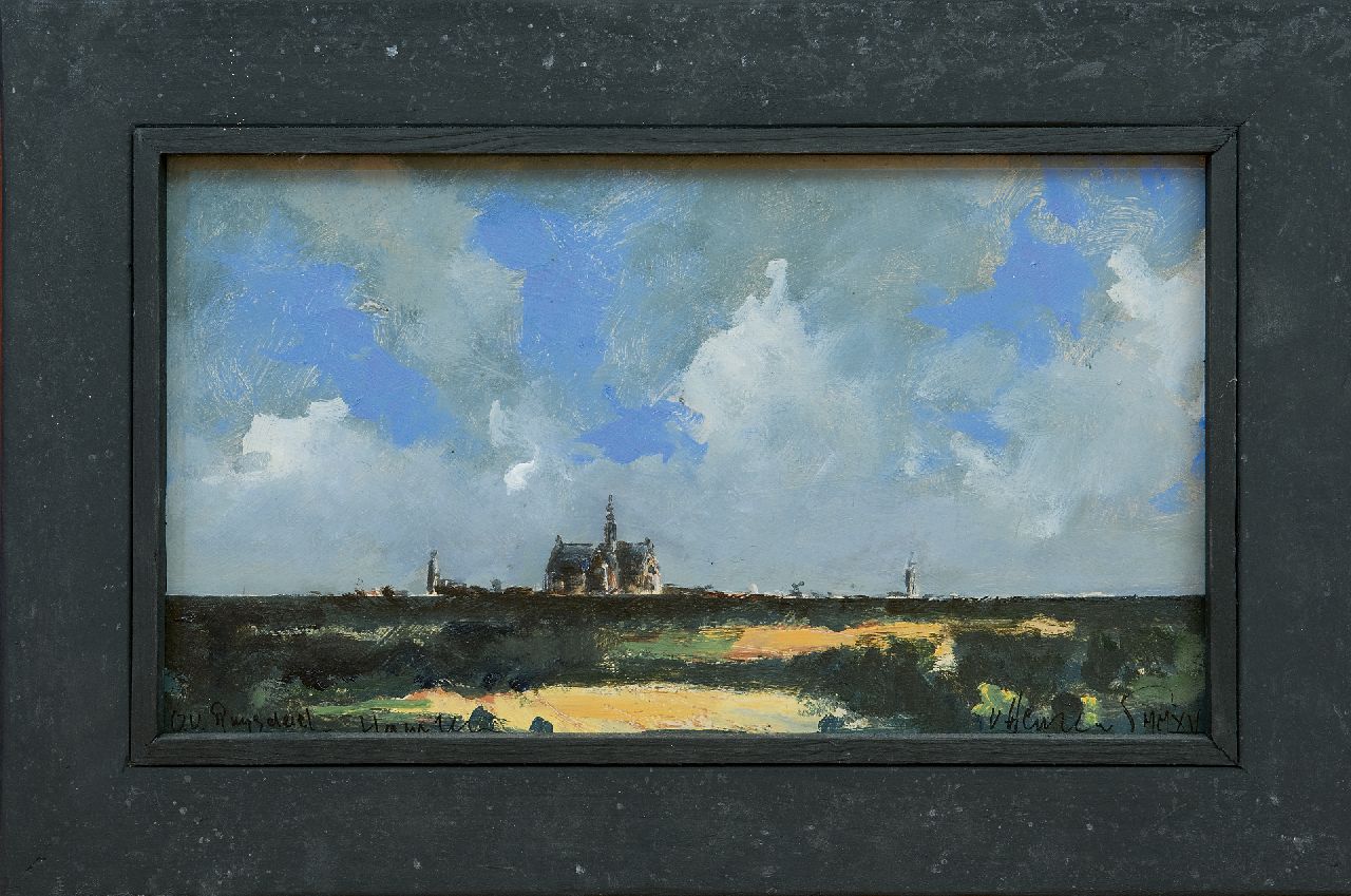 Hemert E. van | Evert van Hemert, Evert's Ruysdael, acryl op board 19,6 x 35,0 cm, gesigneerd rechtsonder en gedateerd 'Haarlem' MMXV Hemert E. van | Evert van Hemert, Evert's Ruysdael, acryl op board 19,6 x 35,0 cm, gesigneerd rechtsonder en gedateerd 'Haarlem' MMXV
