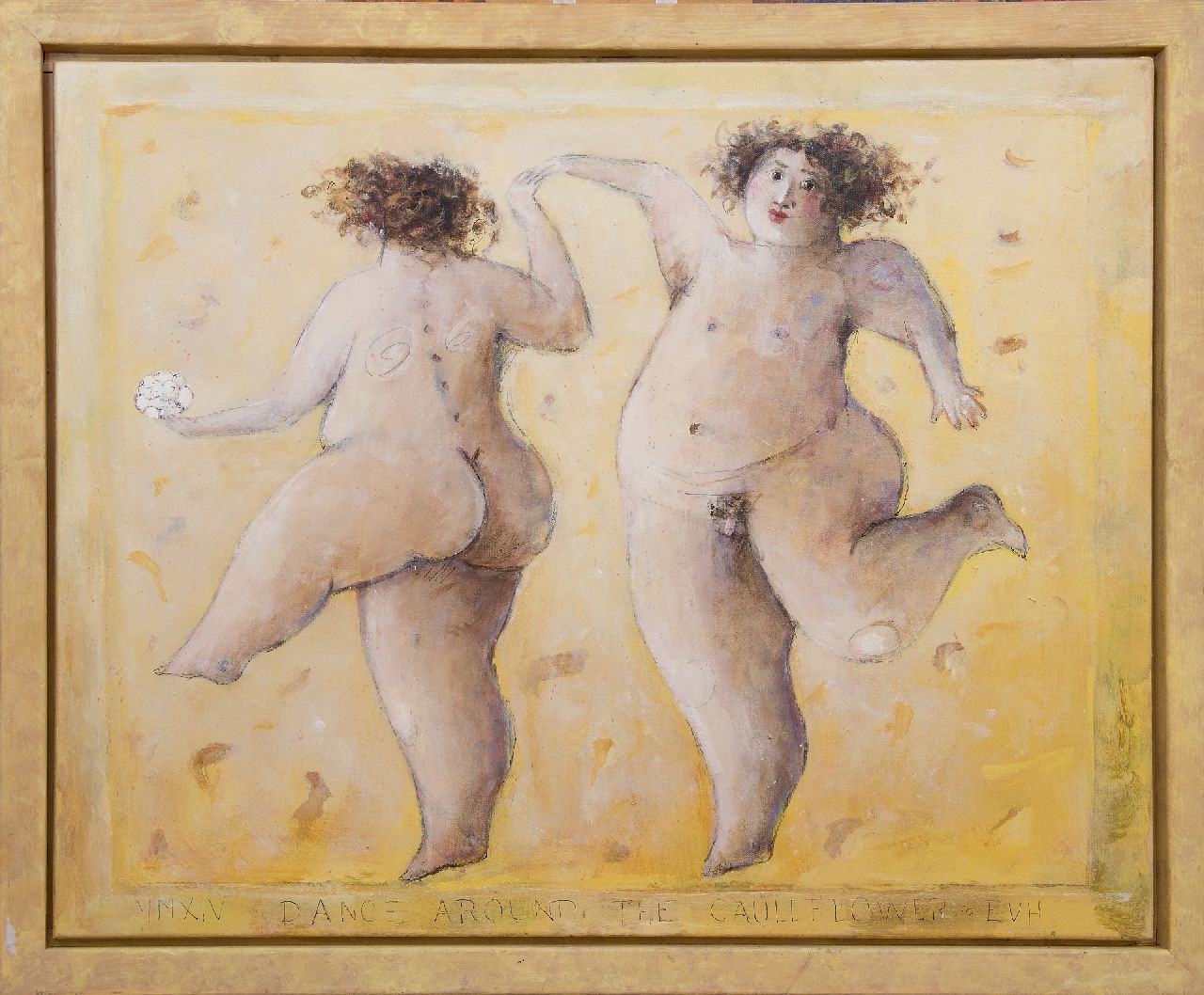 Hemert E. van | Evert van Hemert, Dance around the cauliflower, acryl op doek 80,0 x 100,8 cm, gesigneerd rechtsonder met initialen en gedateerd MMXIV Hemert E. van | Evert van Hemert, Dance around the cauliflower, acryl op doek 80,0 x 100,8 cm, gesigneerd rechtsonder met initialen en gedateerd MMXIV