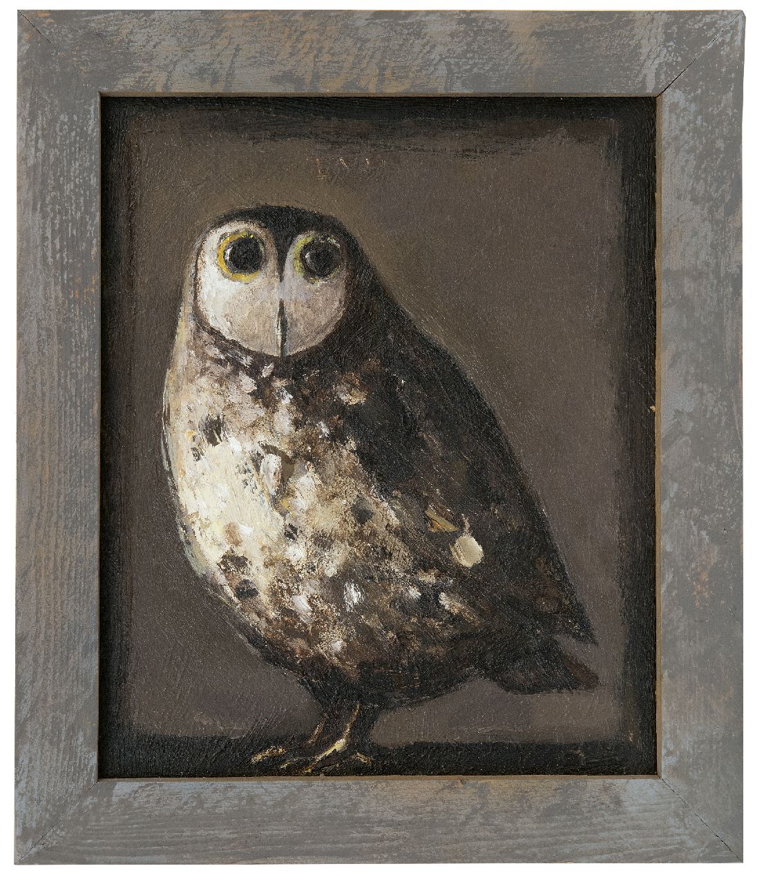 Hemert E. van | Evert van Hemert, Uil, acryl op doek 30,2 x 25,1 cm, gesigneerd m.b. met initialen Hemert E. van | Evert van Hemert, Uil, acryl op doek 30,2 x 25,1 cm, gesigneerd m.b. met initialen