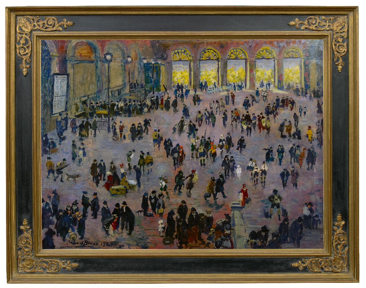 Bloos R.W.  | 'Richard' Willi Bloos, Spitsuur in het Südbahnhof, Wenen, olieverf op doek 90,3 x 118,2 cm, gesigneerd linksonder en gedateerd 1929