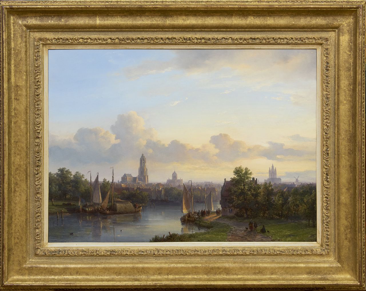 Kleijn L.J. | Lodewijk Johannes Kleijn, Panoramisch gezicht op Delft, olieverf op paneel 43,5 x 60,7 cm, gesigneerd rechtsonder Kleijn L.J. | Lodewijk Johannes Kleijn, Panoramisch gezicht op Delft, olieverf op paneel 43,5 x 60,7 cm, gesigneerd rechtsonder