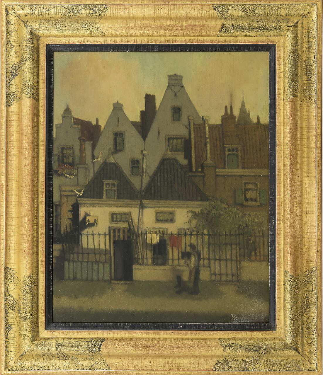 Daalhoff H.A. van | Hermanus Antonius 'Henri' van Daalhoff | Schilderijen te koop aangeboden | Stadsgezicht, olieverf op paneel 40,3 x 32,1 cm, gesigneerd rechtsonder Daalhoff H.A. van | Hermanus Antonius 'Henri' van Daalhoff | Schilderijen te koop aangeboden | Stadsgezicht, olieverf op paneel 40,3 x 32,1 cm, gesigneerd rechtsonder