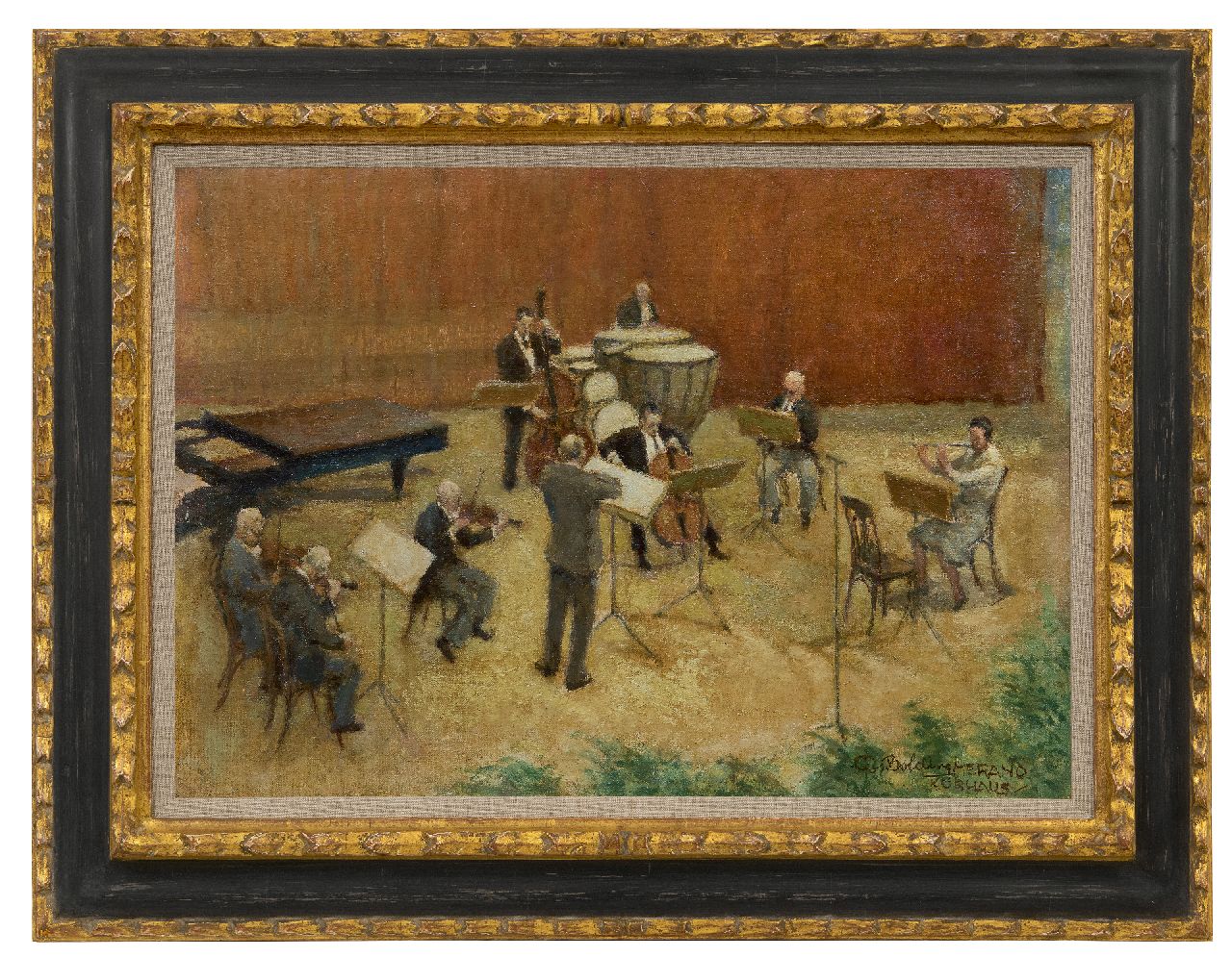 Bolding C.  | Cornelis 'Cees' Bolding | Schilderijen te koop aangeboden | Orkest van het Kurhaus in Merano, Italië, olieverf op doek 37,2 x 52,3 cm, gesigneerd rechtsonder