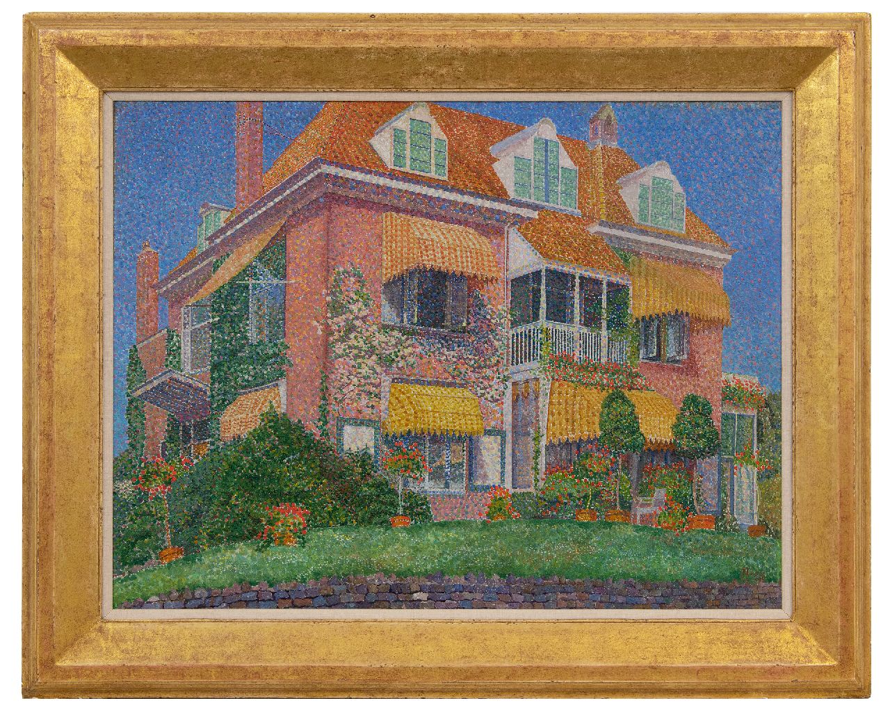 Nieweg J.  | Jakob Nieweg | Schilderijen te koop aangeboden | Villa Kinheim, Bloemendaal, olieverf op doek 61,6 x 80,6 cm, gesigneerd rechtsonder en gedateerd Aug. 1915