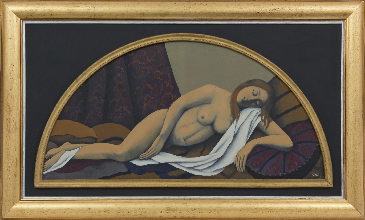 Tobeen (Félix Bonnet) | Tobeen (Félix Bonnet), Nu couché, olieverf op board 41,8 x 84,5 cm, gesigneerd rechtsonder en te dateren na 1920 Tobeen (Félix Bonnet) | Tobeen (Félix Bonnet), Nu couché, olieverf op board 41,8 x 84,5 cm, gesigneerd rechtsonder en te dateren na 1920