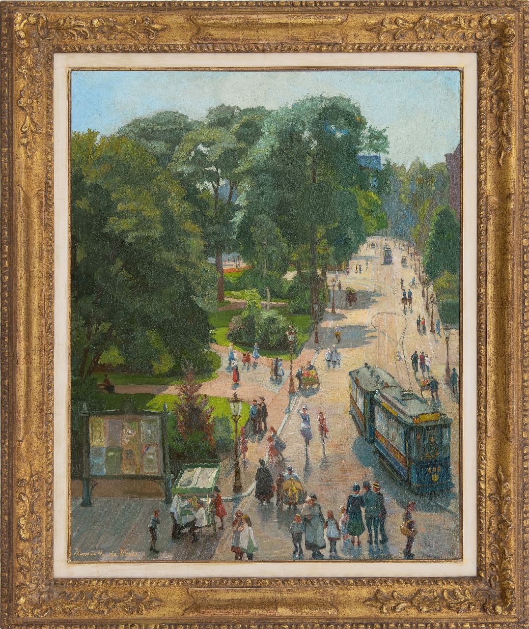 Vries S.C.H. de | Susanna Cornelia 'Henriëtte' de Vries, Gezicht op het Leidse Bosje in Amsterdam, olieverf op doek 77,8 x 61,9 cm, gesigneerd linksonder